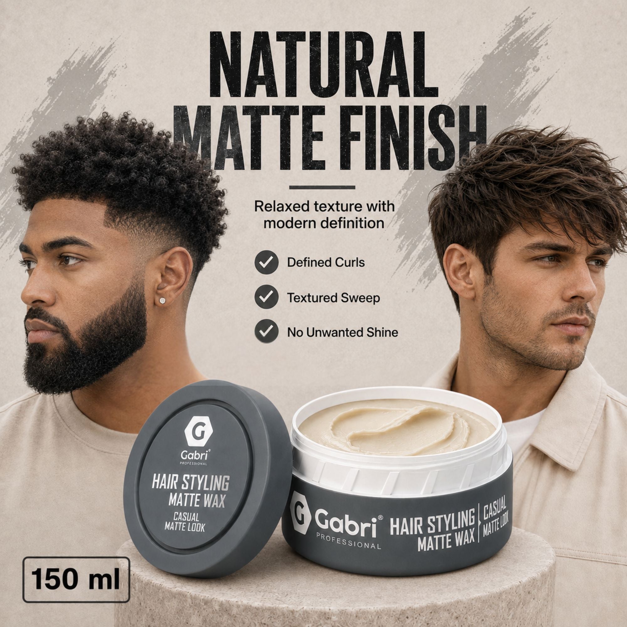 Gabri Professional - Hair Styling Aqua Wax Casual Matte Look 150ml