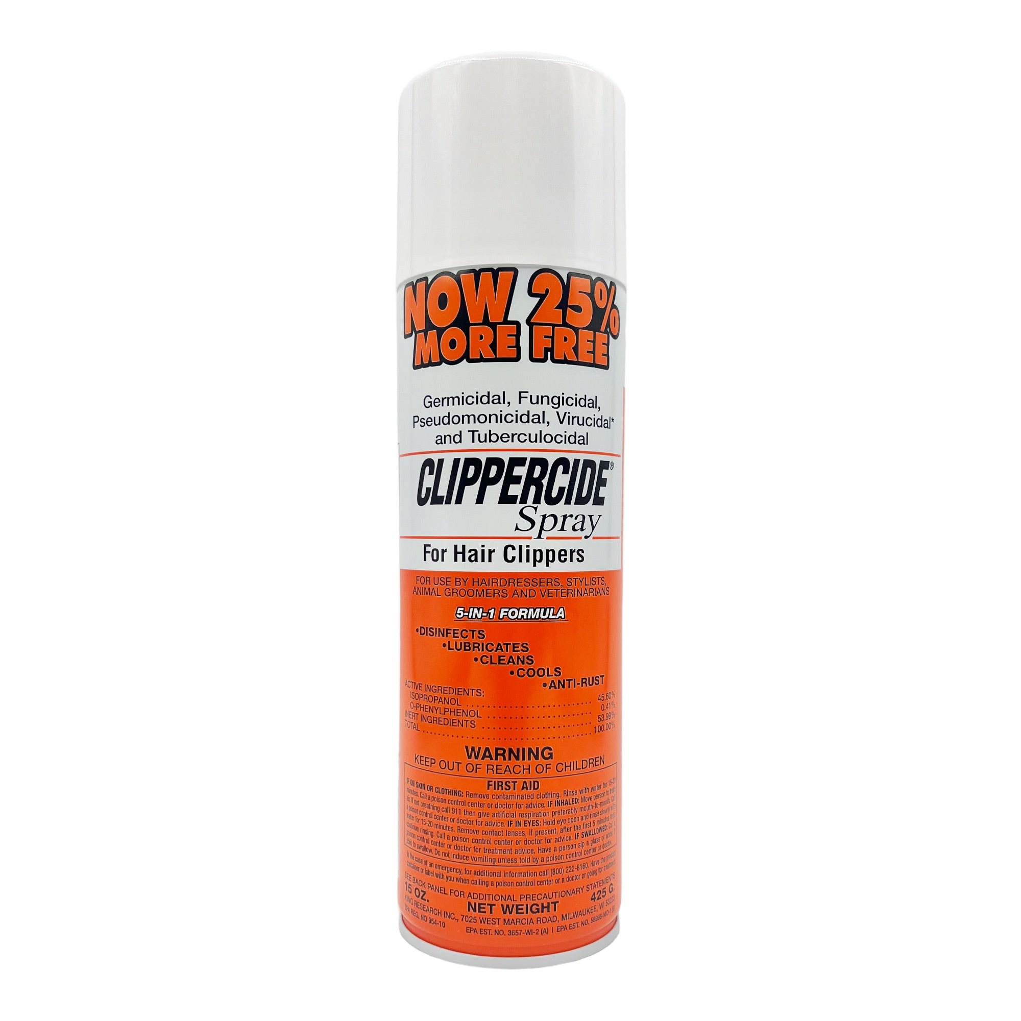 Clippercide - Spray for Hair Clippers 5-in-1 Formula 425g
