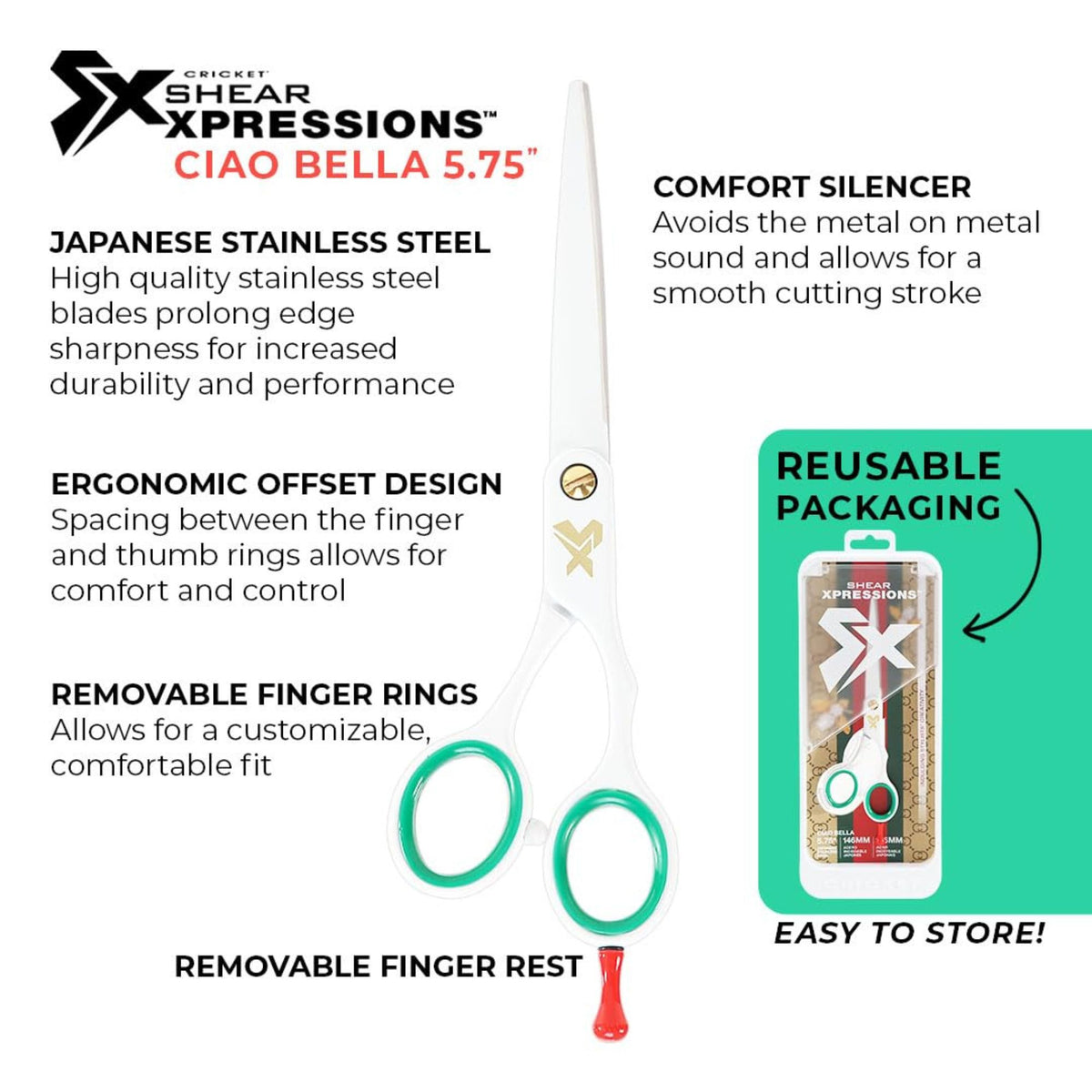 Cricket - Shear Xpressions Ciao Bella 5.75" Scissors