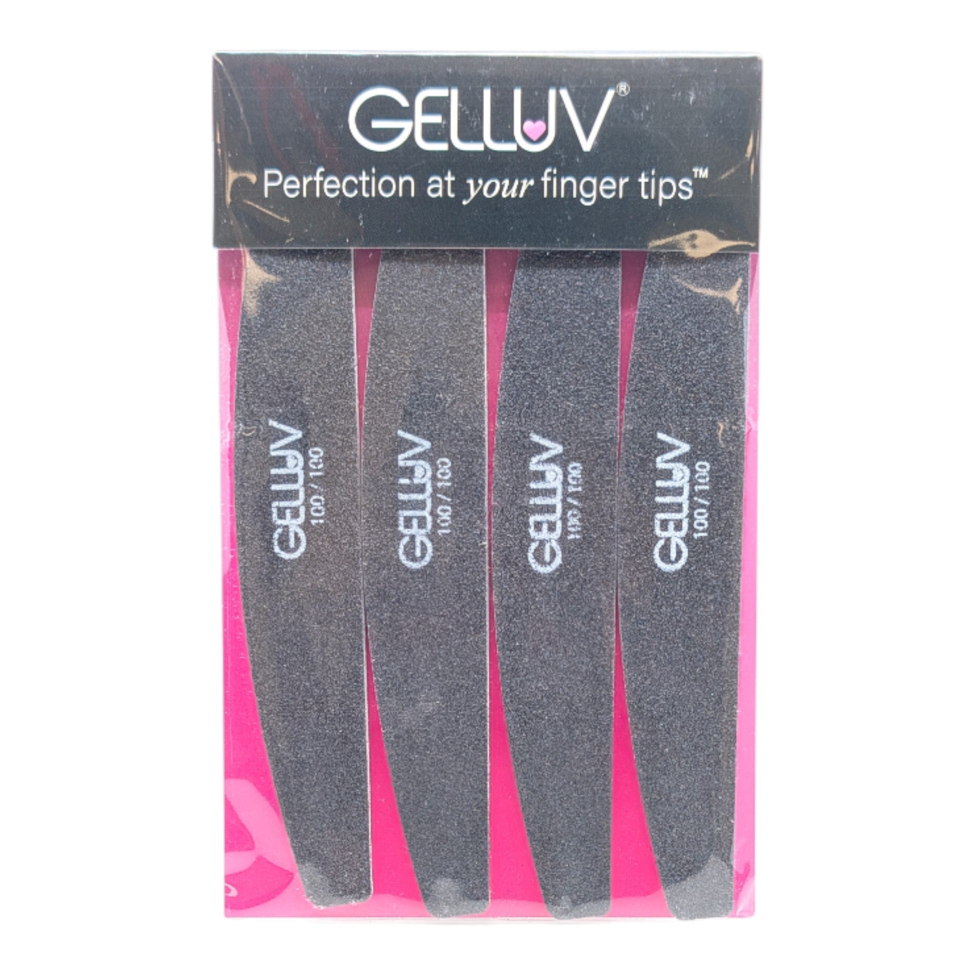 Gelluv - Double Sided Curved Files 100/100 Grit (Pack of 4)