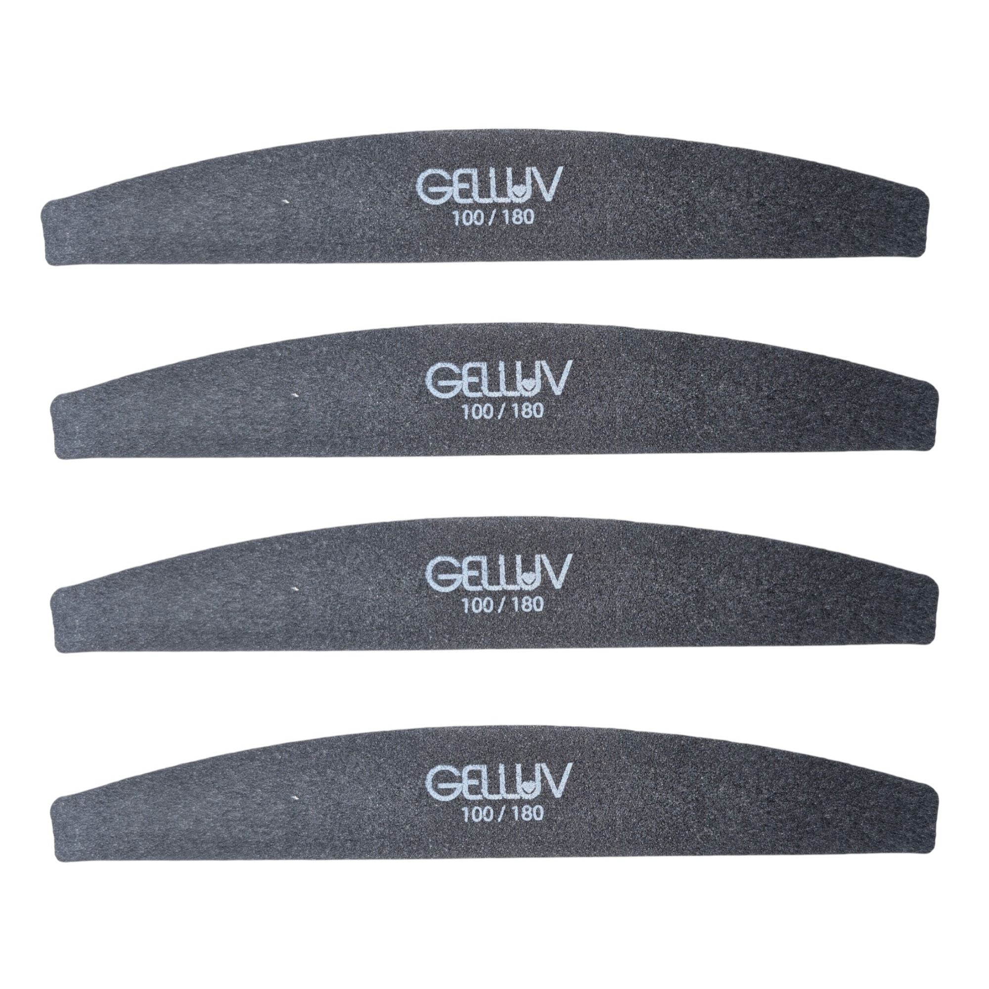 Gelluv - Double Sided Curved Files 100/180 Grit (Pack of 4)
