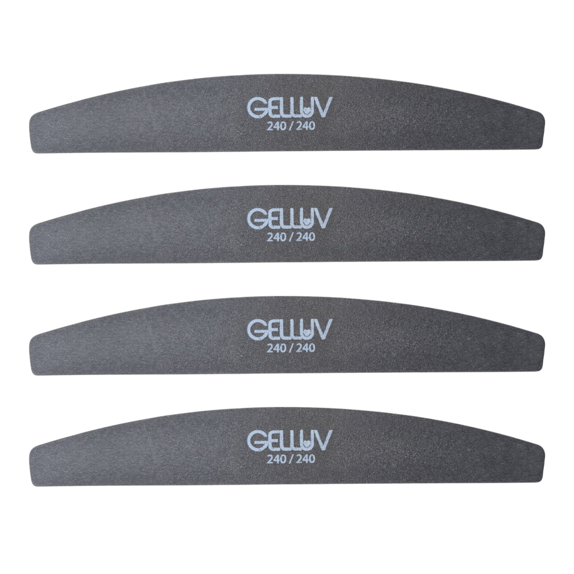 Gelluv - Double Sided Curved Files 240/240 Grit (Pack of 4