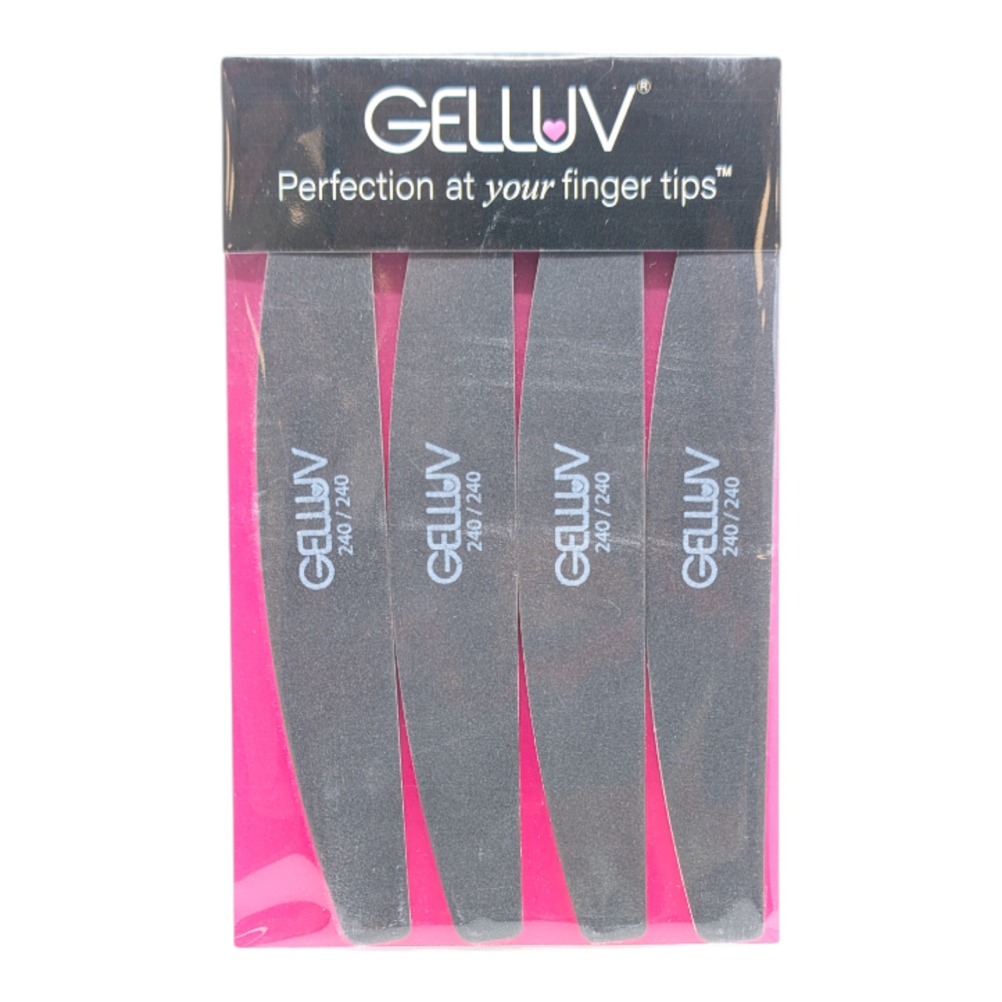 Gelluv - Double Sided Curved Files 240/240 Grit (Pack of 4