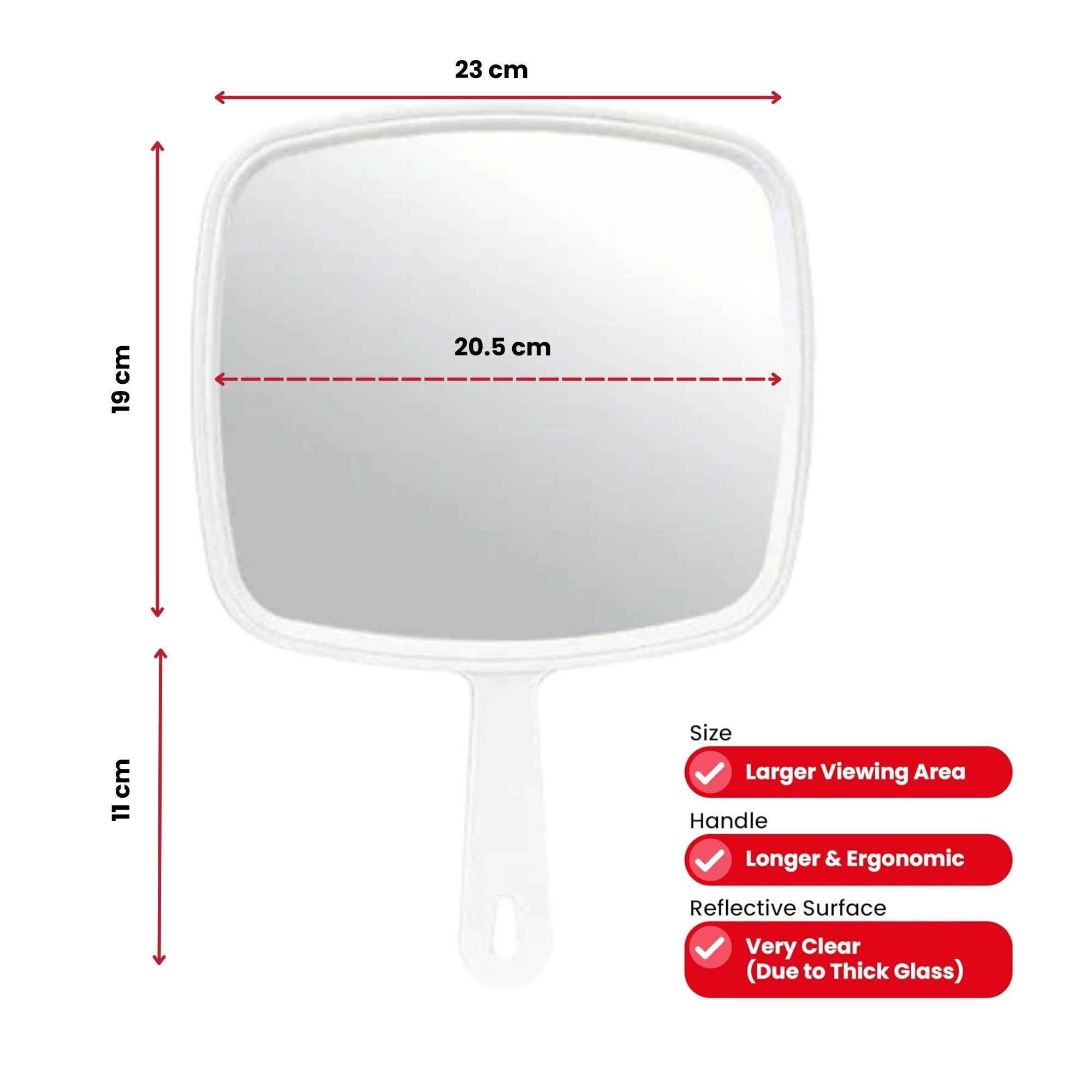 DMI Professional - Lollipop Mirror White