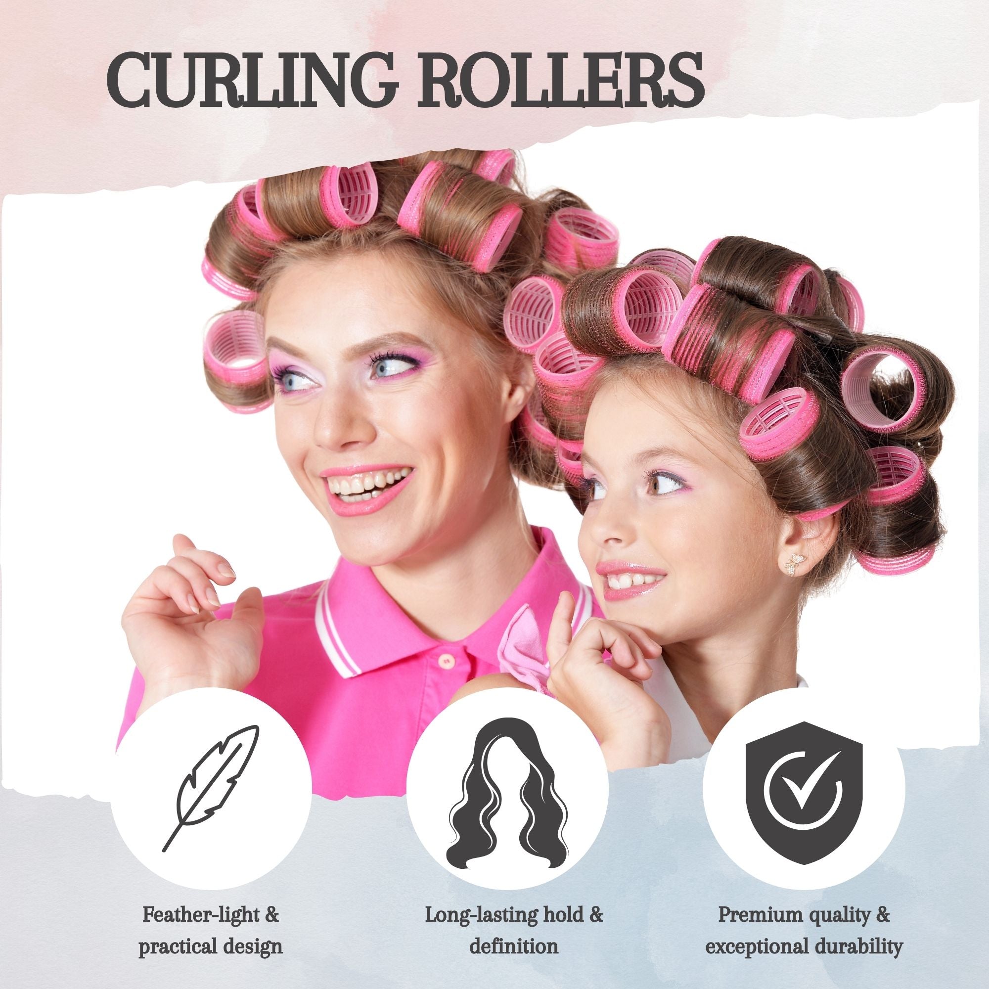 DMI Professional - Velcro Roller Pink 44mm (Pack of 12)