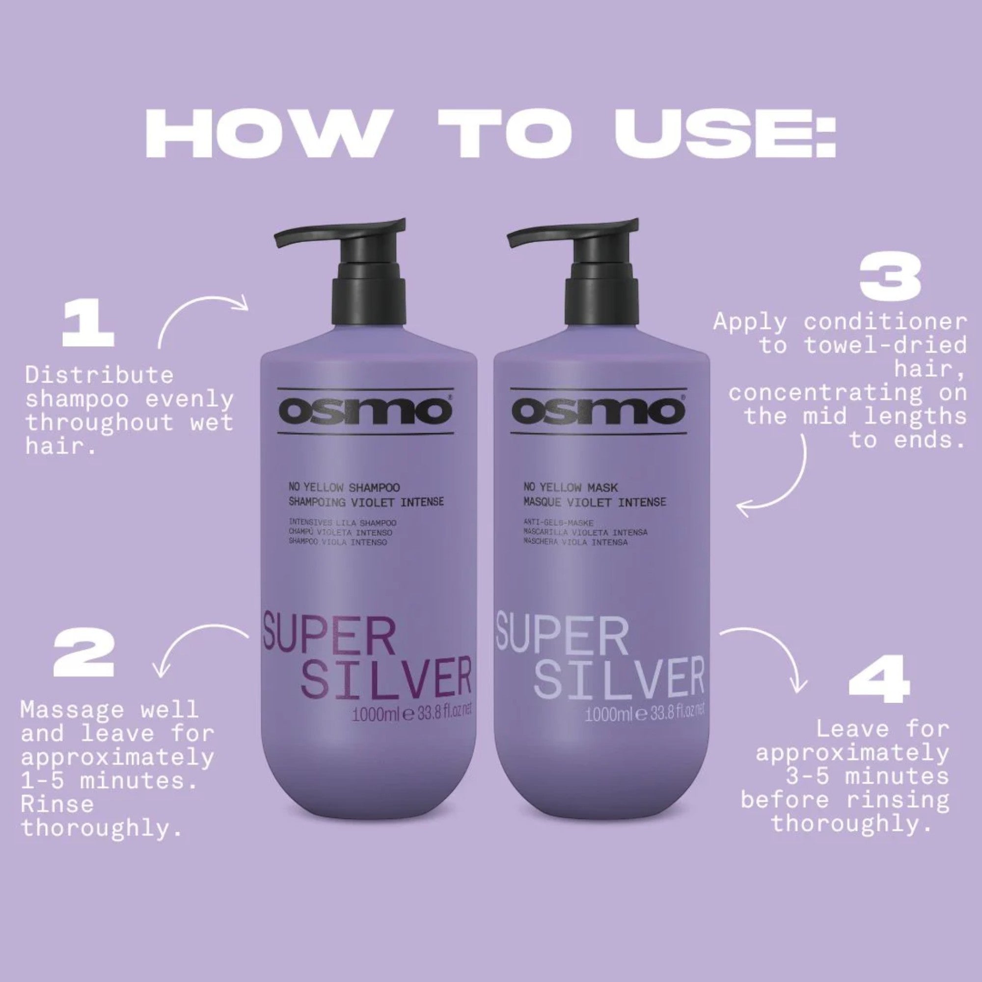 Osmo - DUO Super Silver Shampoo & Mask 2 x 1000ml
