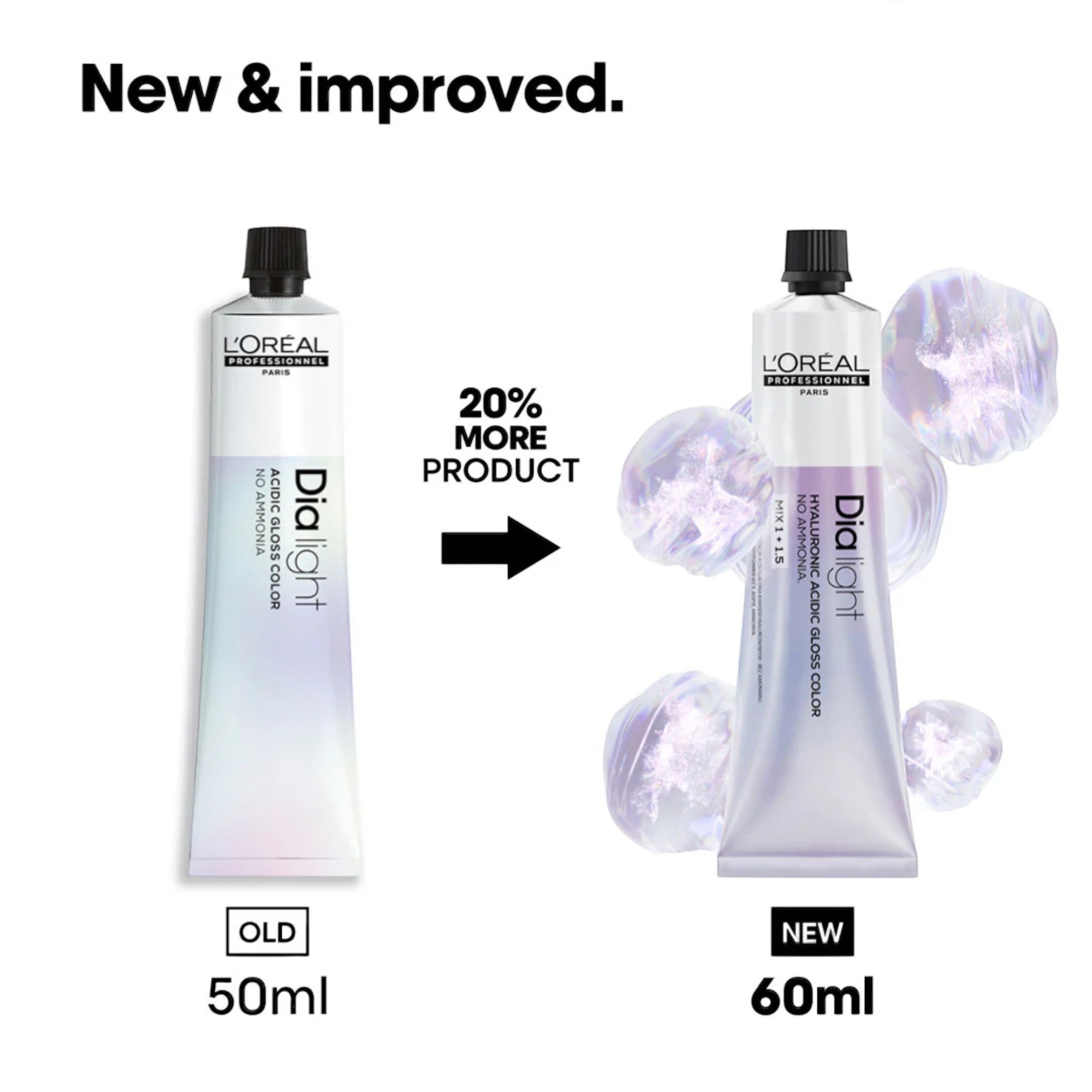 Loreal Professionnel - Dia Light Demi Permanent Hyaluronic Acidic Gloss Colour Ash Series 60ml