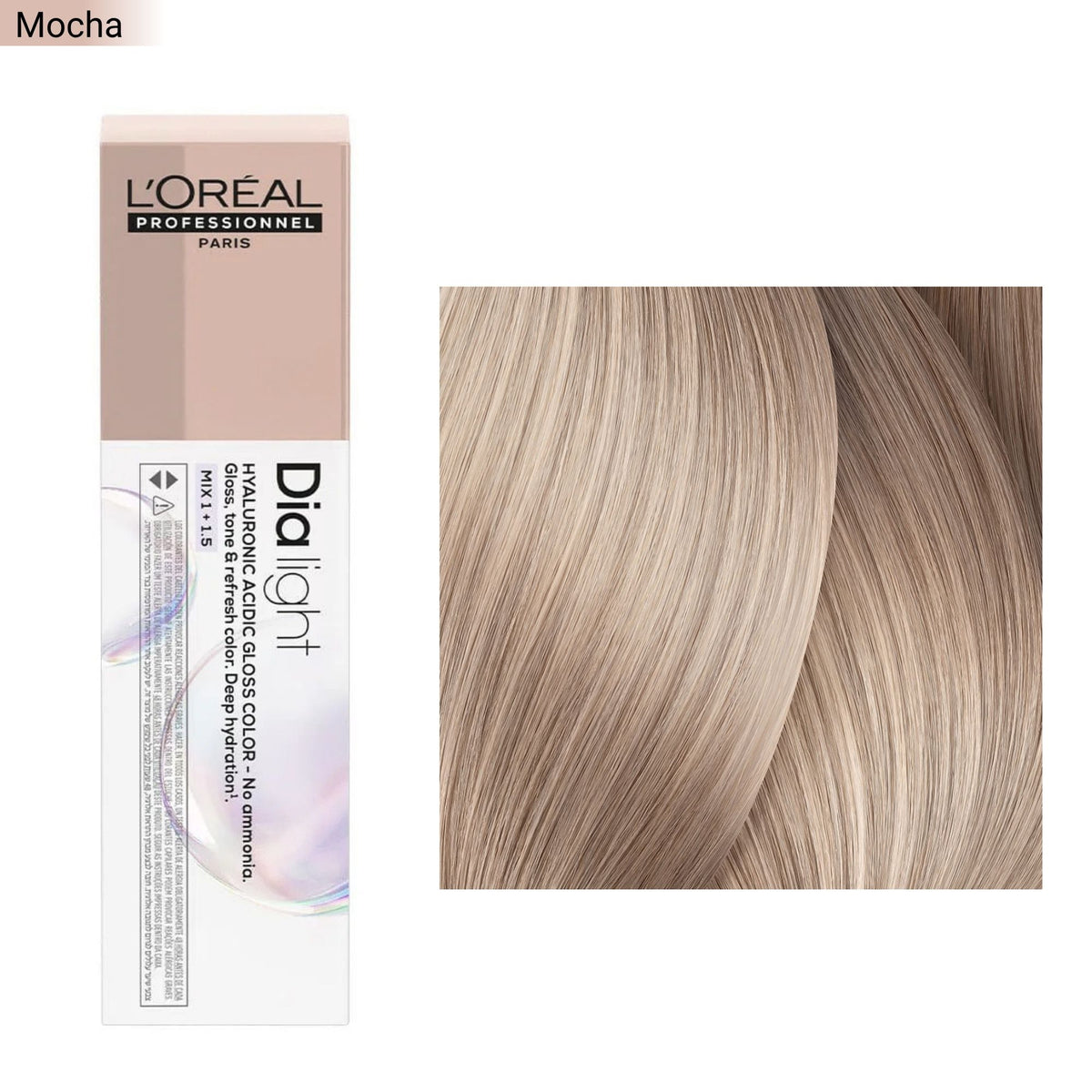 Loreal Professionnel - Dia Light Demi Permanent Hyaluronic Acidic Gloss Colour Mocha Series 60ml
