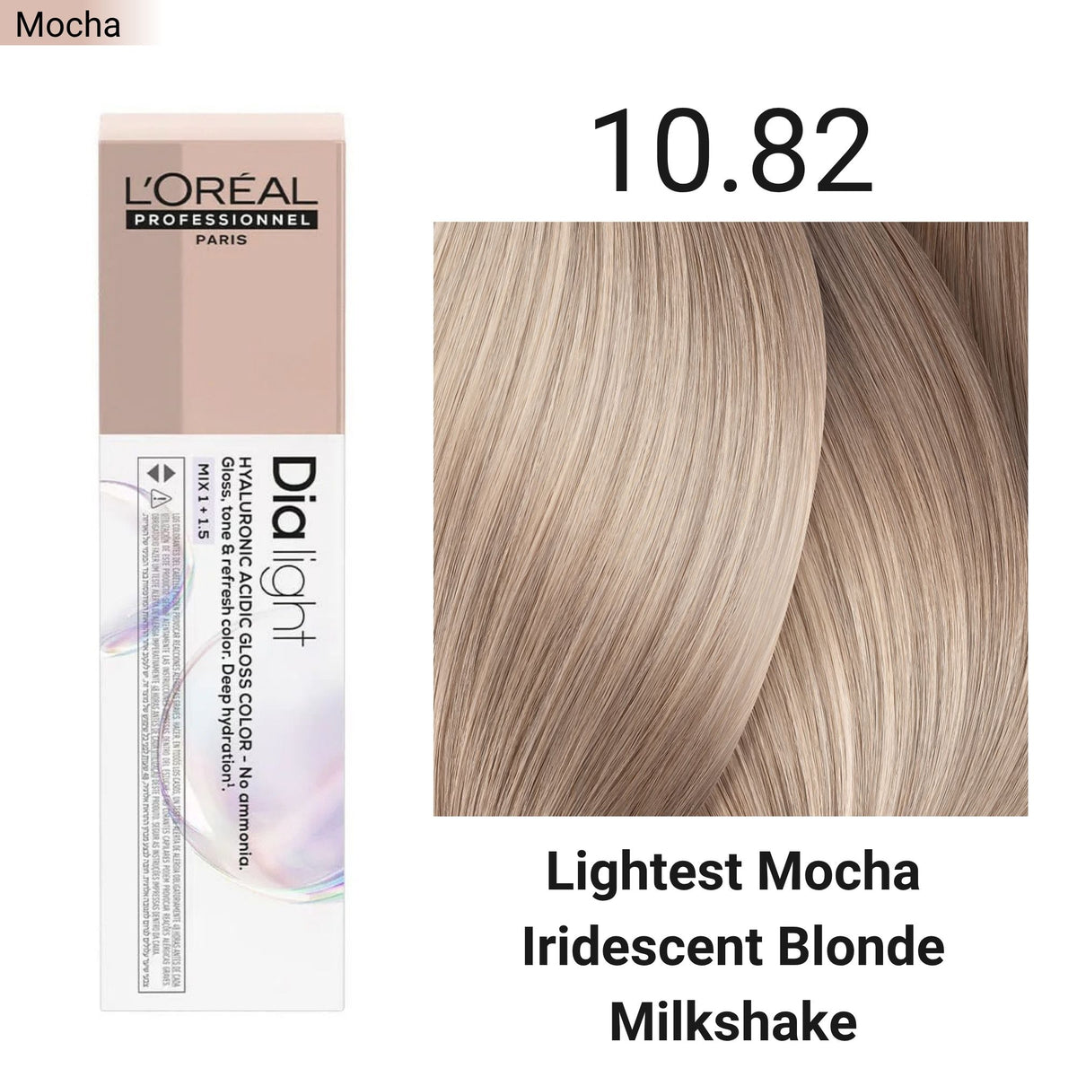 Loreal Professionnel - Dia Light Demi Permanent Hyaluronic Acidic Gloss Colour Mocha Series 60ml