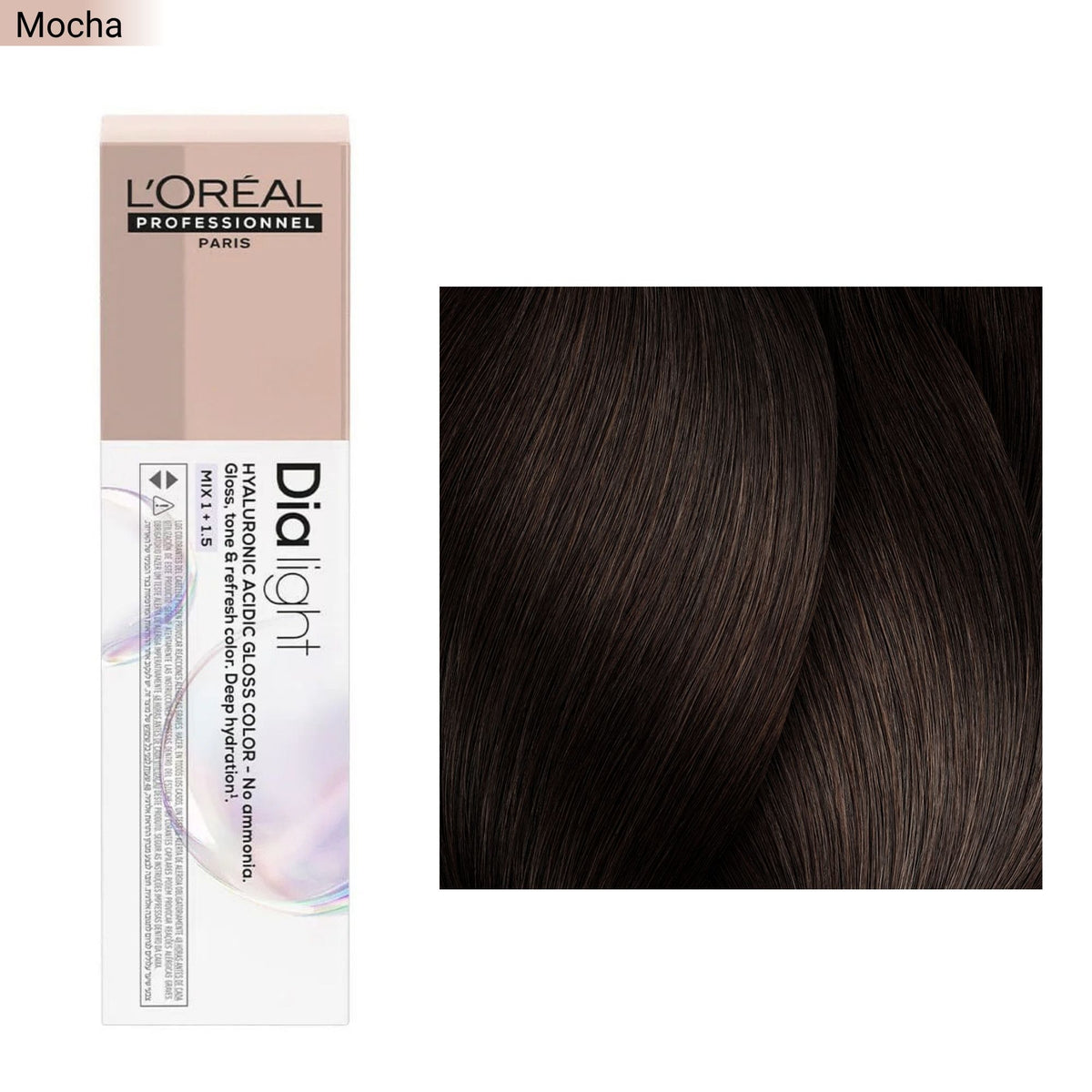 Loreal Professionnel - Dia Light Demi Permanent Hyaluronic Acidic Gloss Colour Mocha Series 60ml