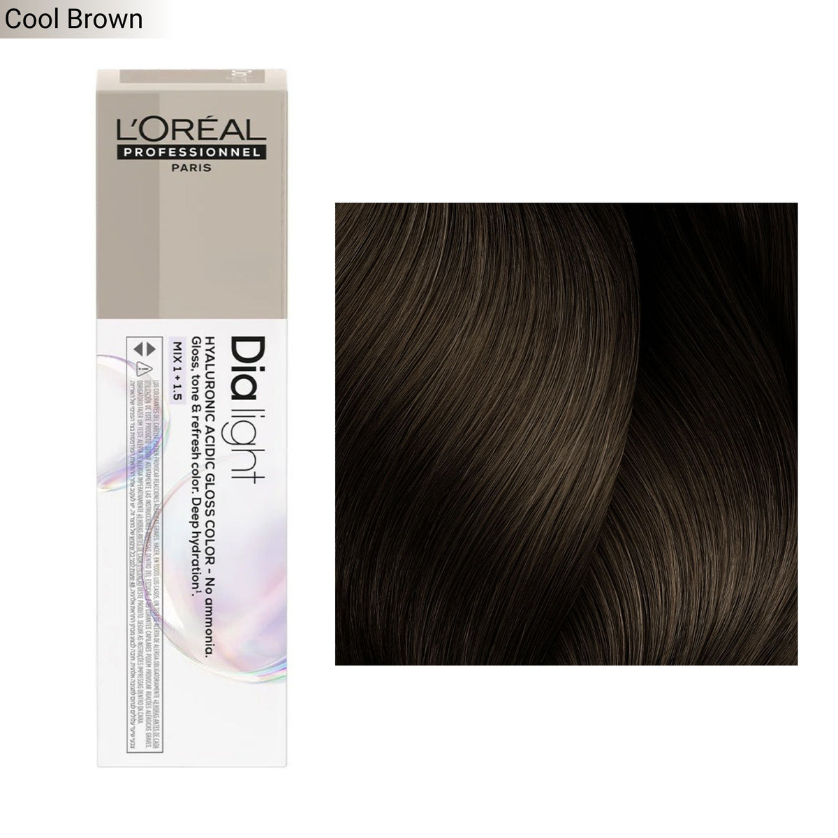 Loreal Professionnel - Dia Light Demi Permanent Hyaluronic Acidic Gloss Colour Cool Brown Series 60ml