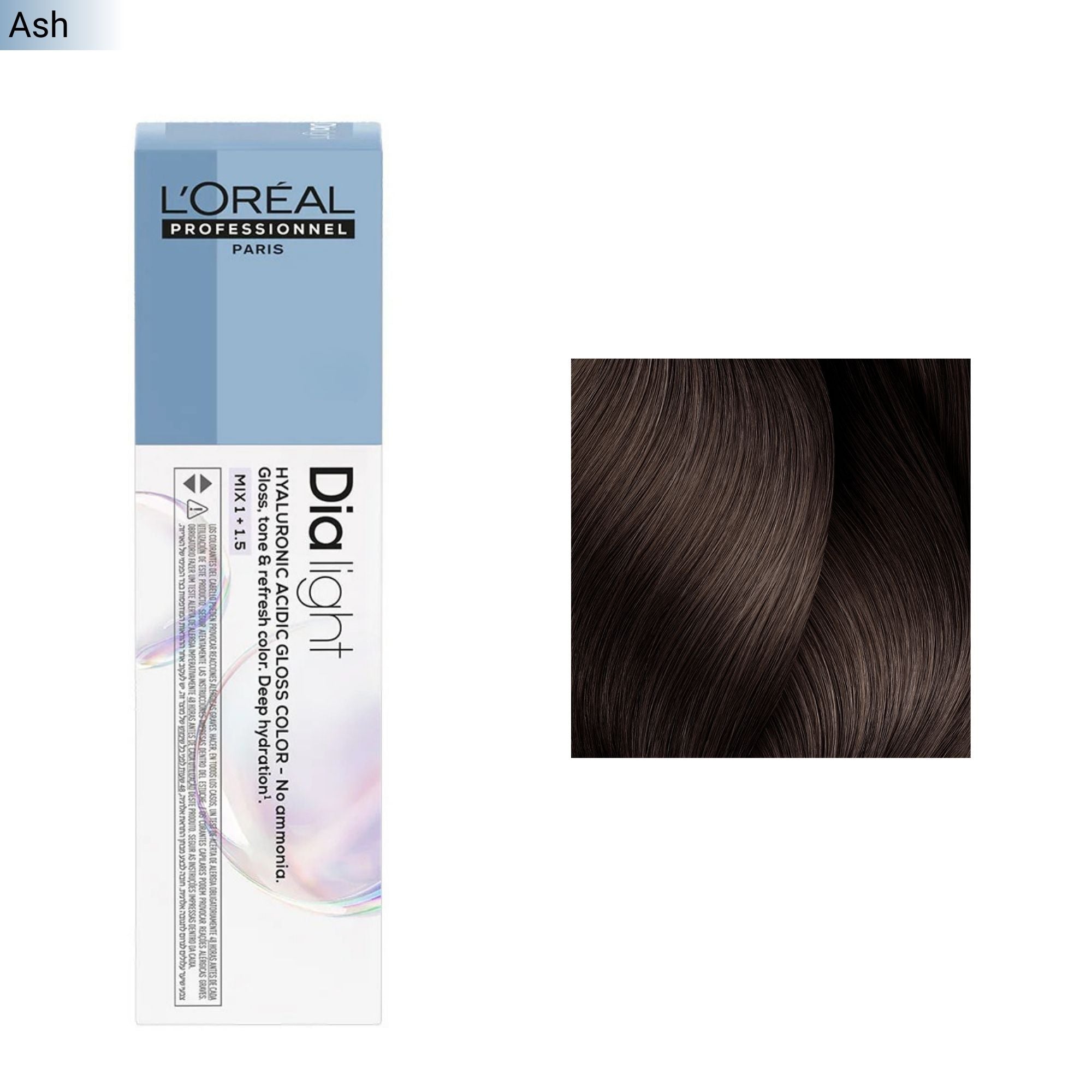 Loreal Professionnel - Dia Light Demi Permanent Hyaluronic Acidic Gloss Colour Ash Series 60ml