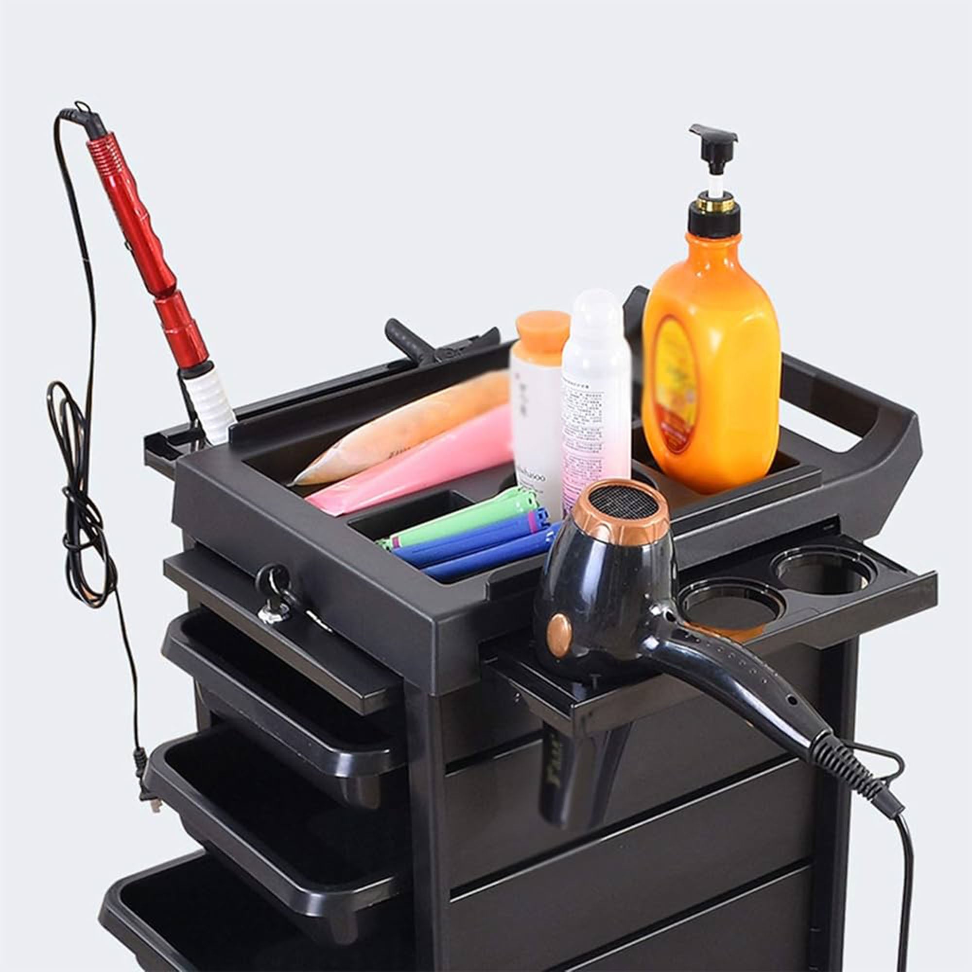 Eson - Hairdresser Multi-Function Trolley With Locking Doors