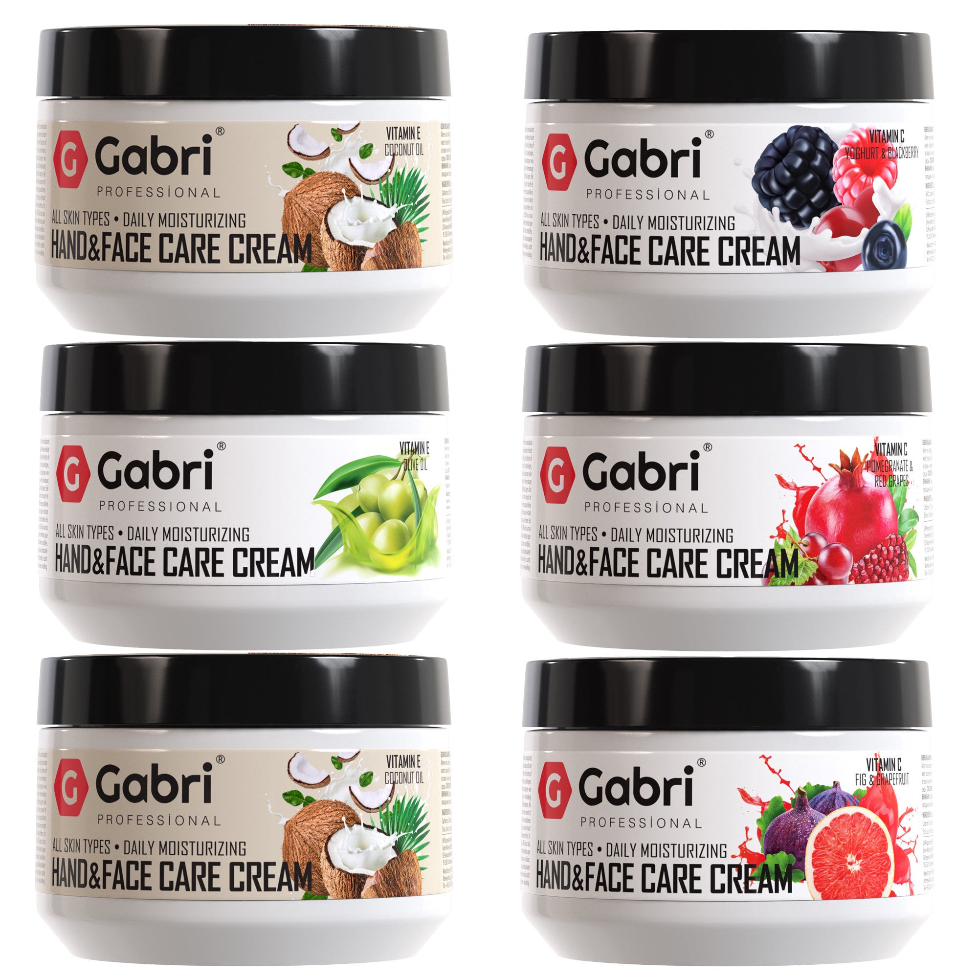 Gabri Professional - Hand & Face Care Cream Vitamin E Coconut Oil 300ml
