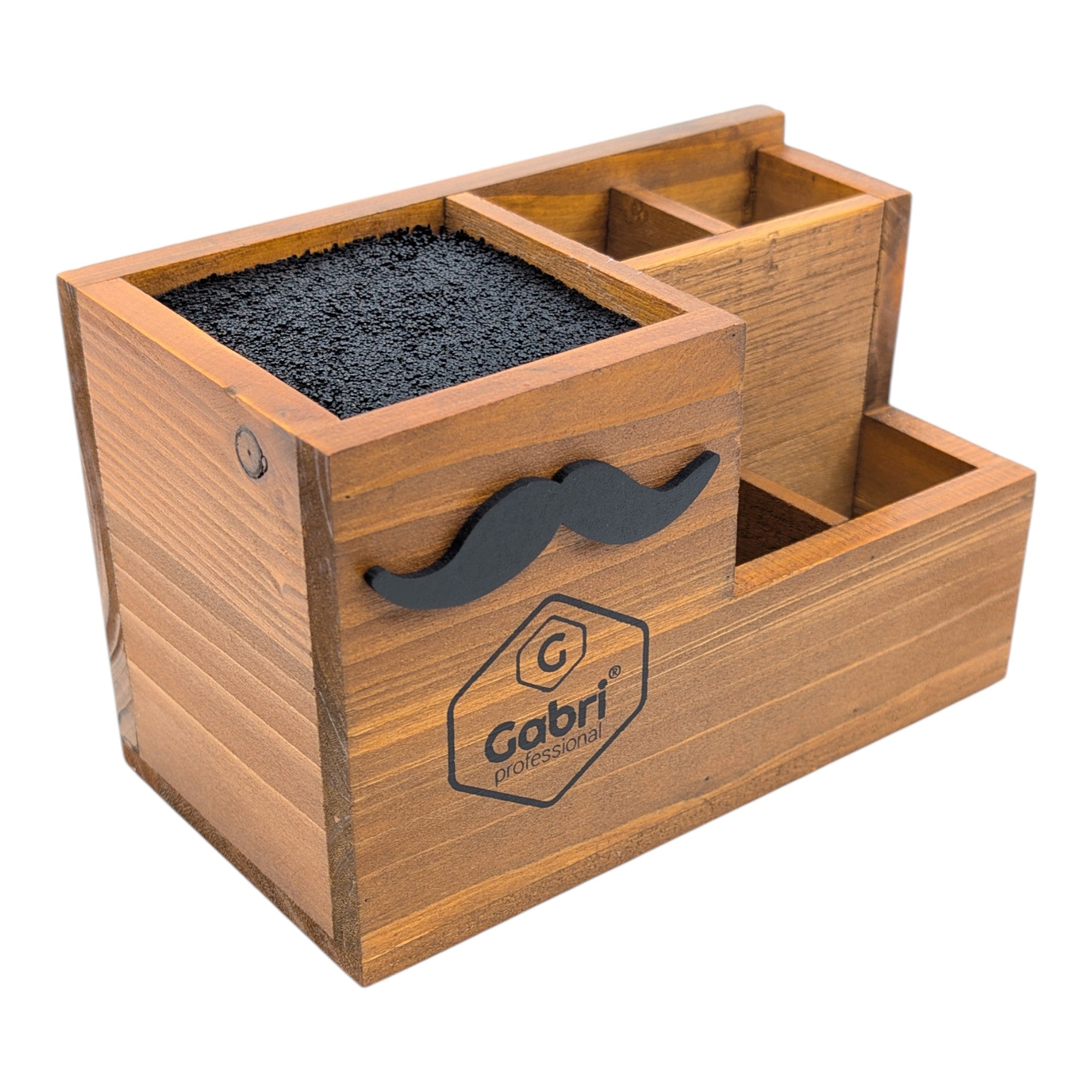 Gabri - Scissor & Brush Holder Wooden Stand