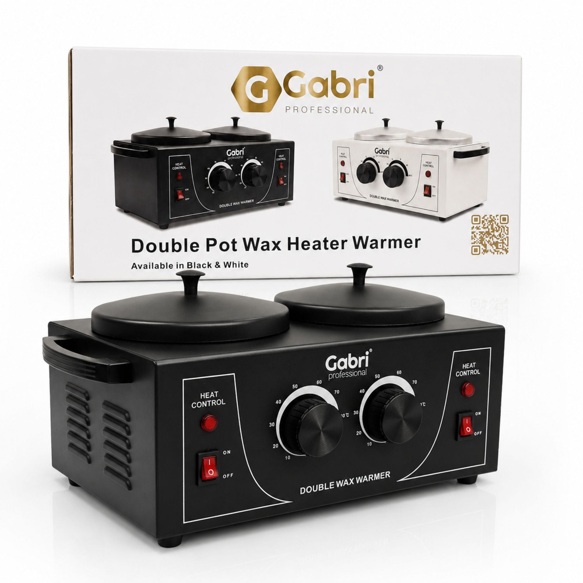 Gabri - Double Pot Wax Heater Warmer (Black)