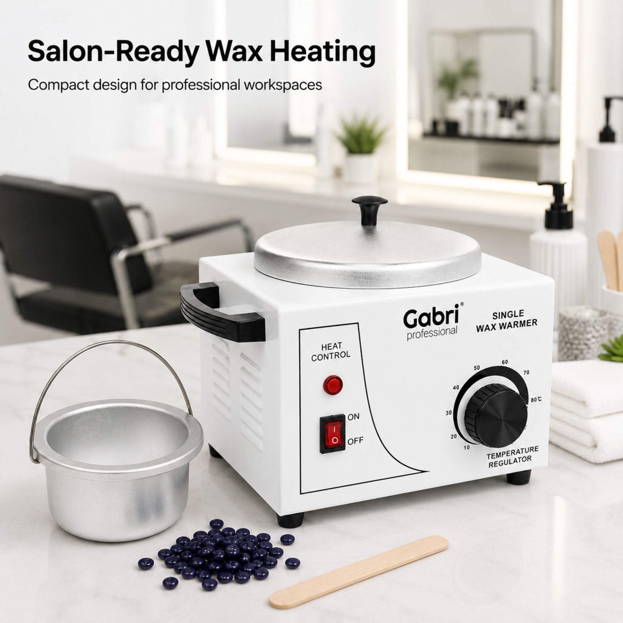 Gabri - Single Pot Wax Heater Warmer (White)