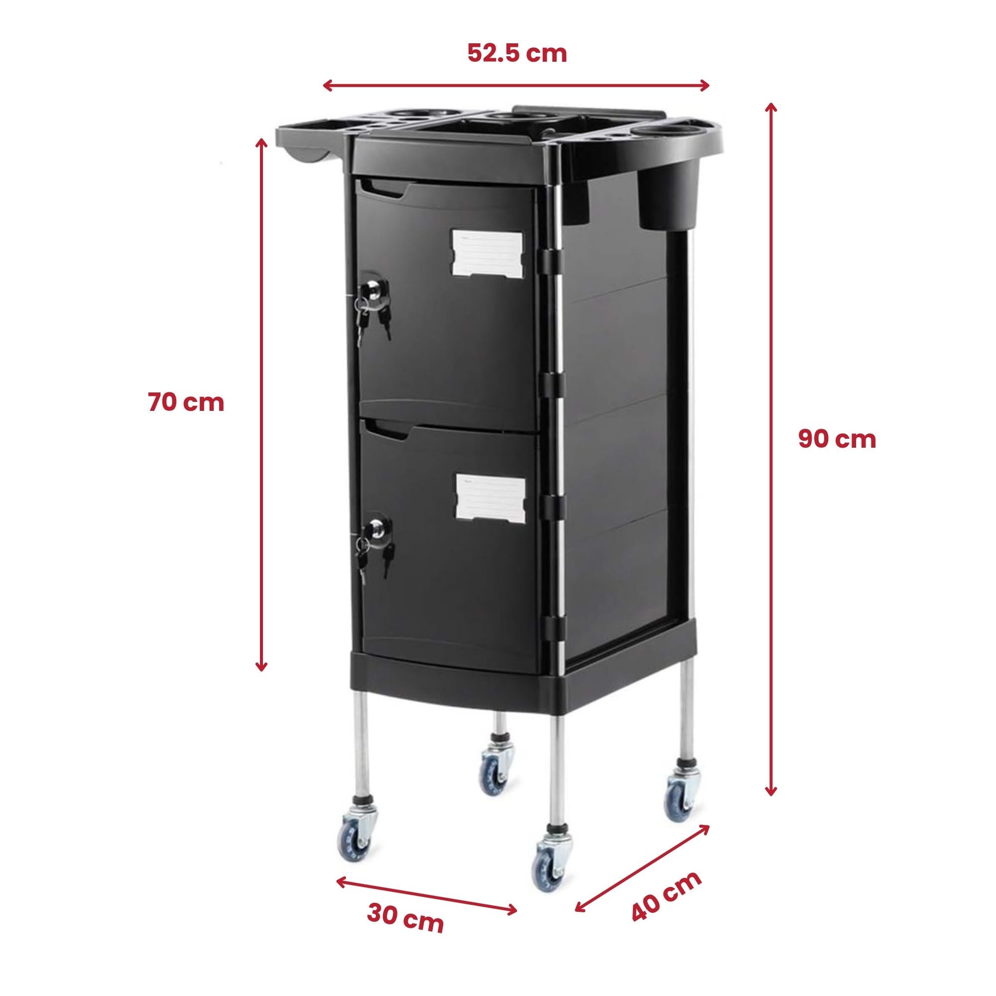 Eson - Hairdresser Multi-Function Trolley With Locking Doors