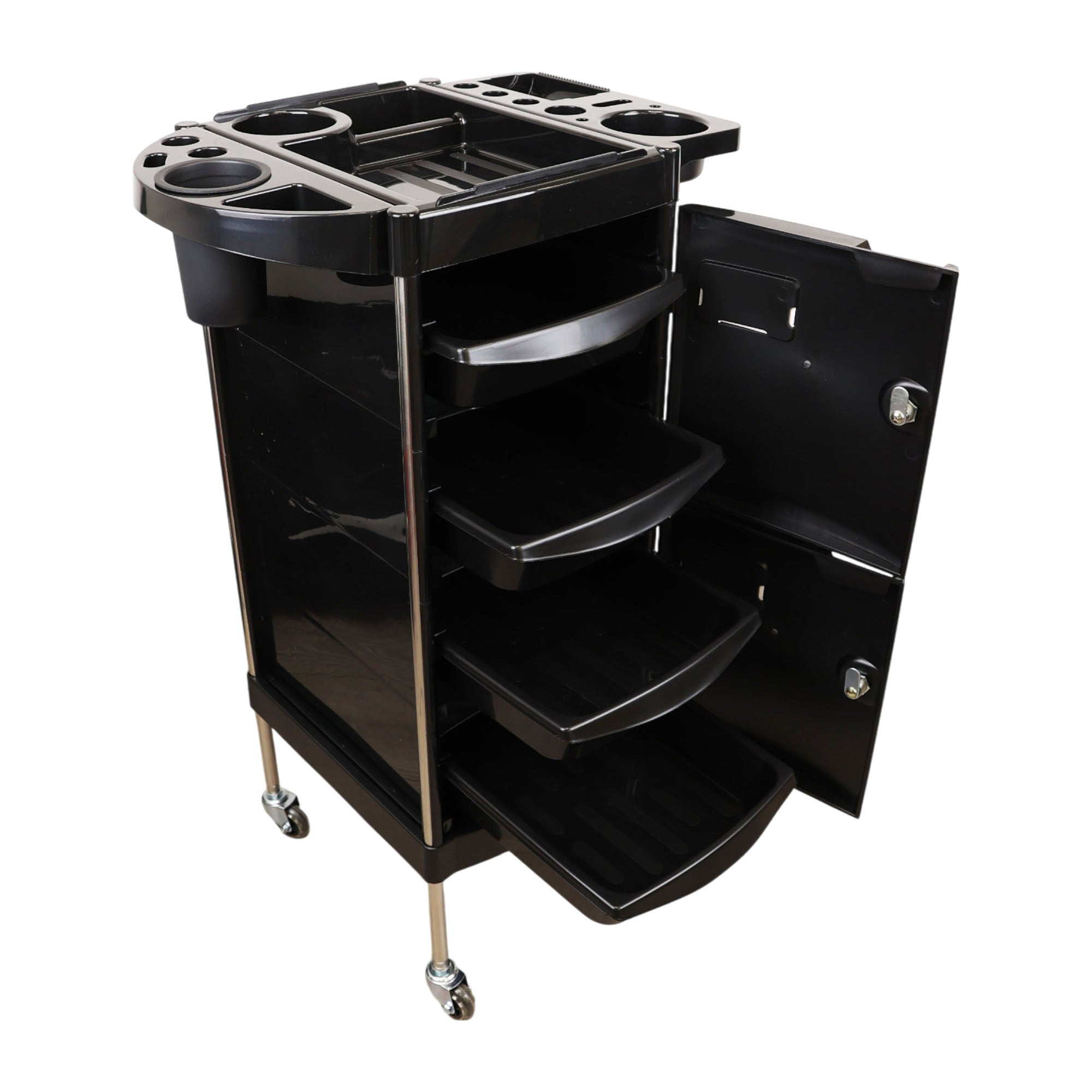 Eson - Hairdresser Multi-Function Trolley With Locking Doors