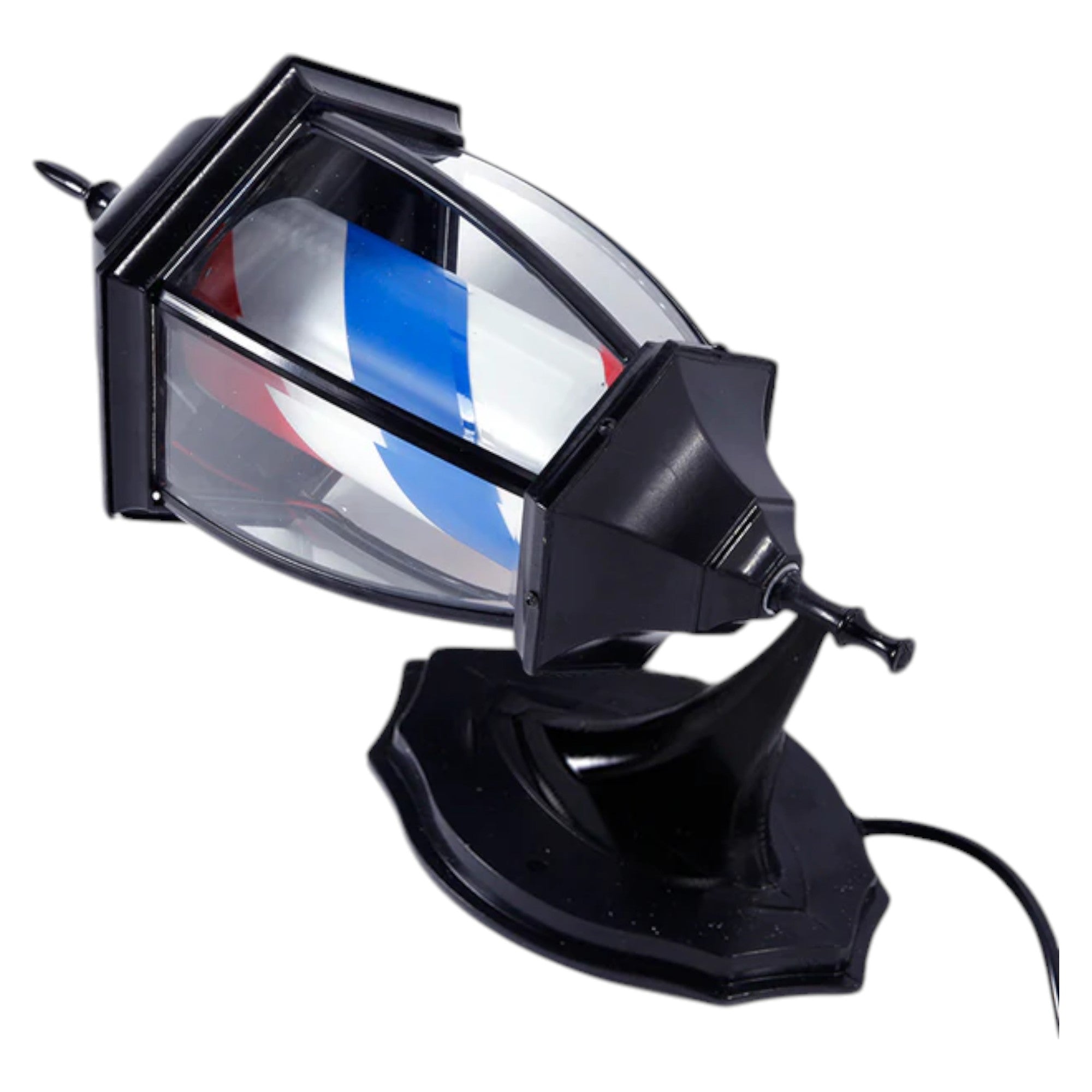 Gabri - Lantern Barber Pole Light (Black, Red White Blue Stripes) 50cm