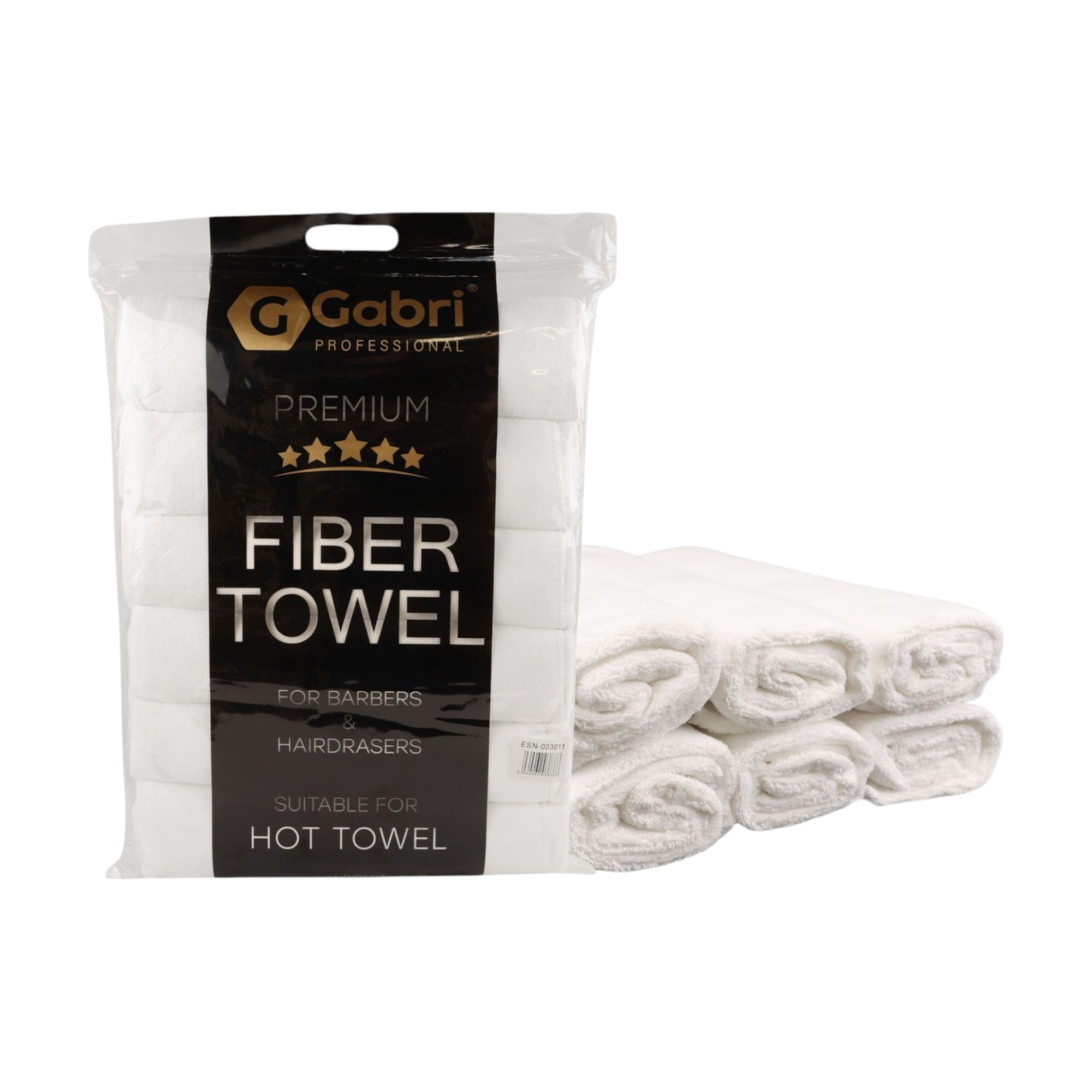 Gabri - Premium Salon Fibre Towel White (Pack of 6)