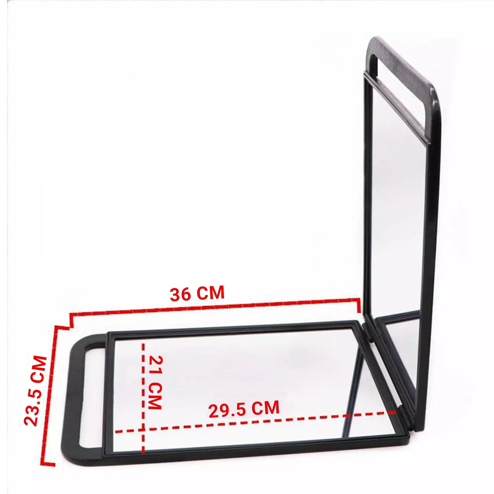 Eson - Double Sided Folding Rectangular Mirror Black 23.5x36cm