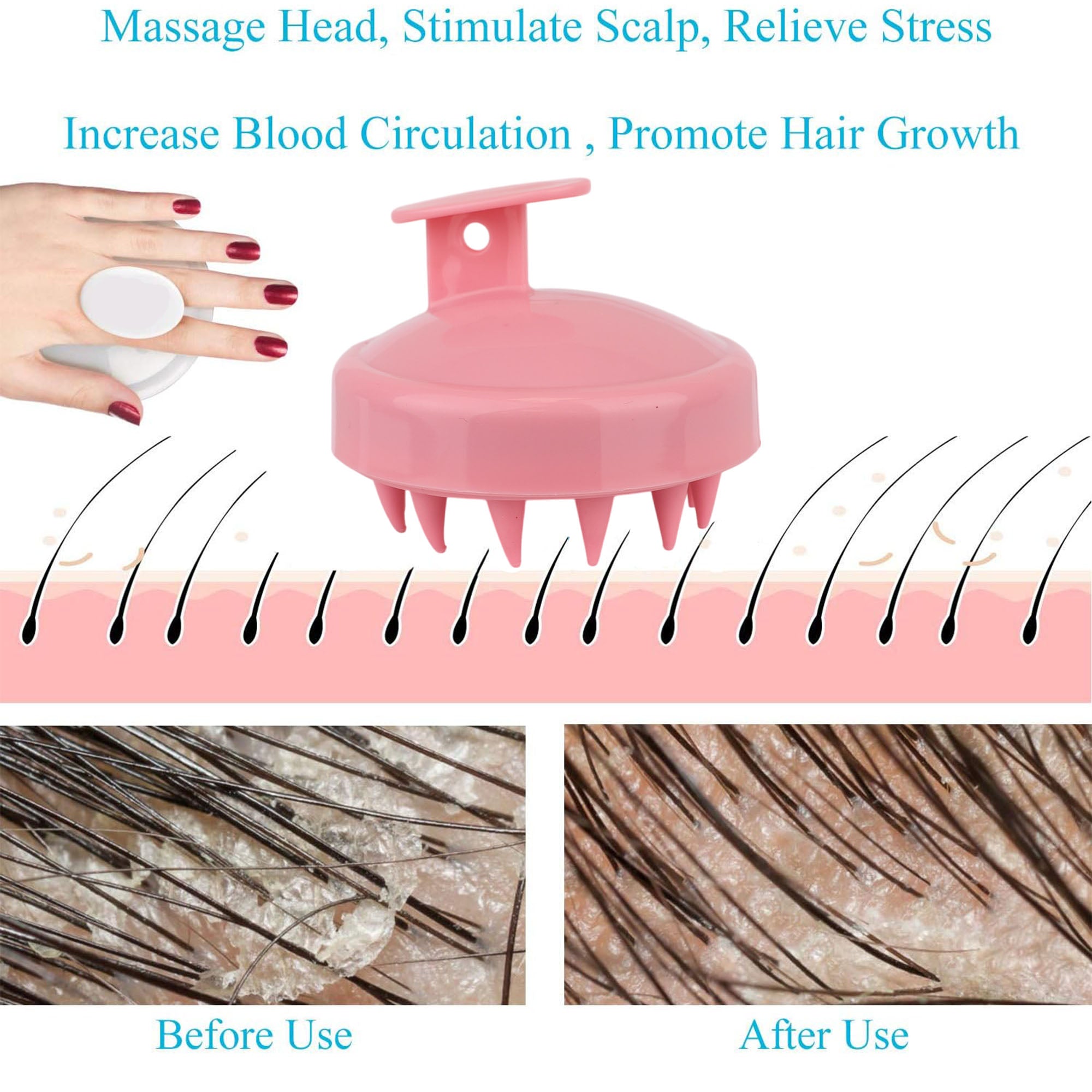 Eson - Scalp Massager Shampoo Silicone Brush