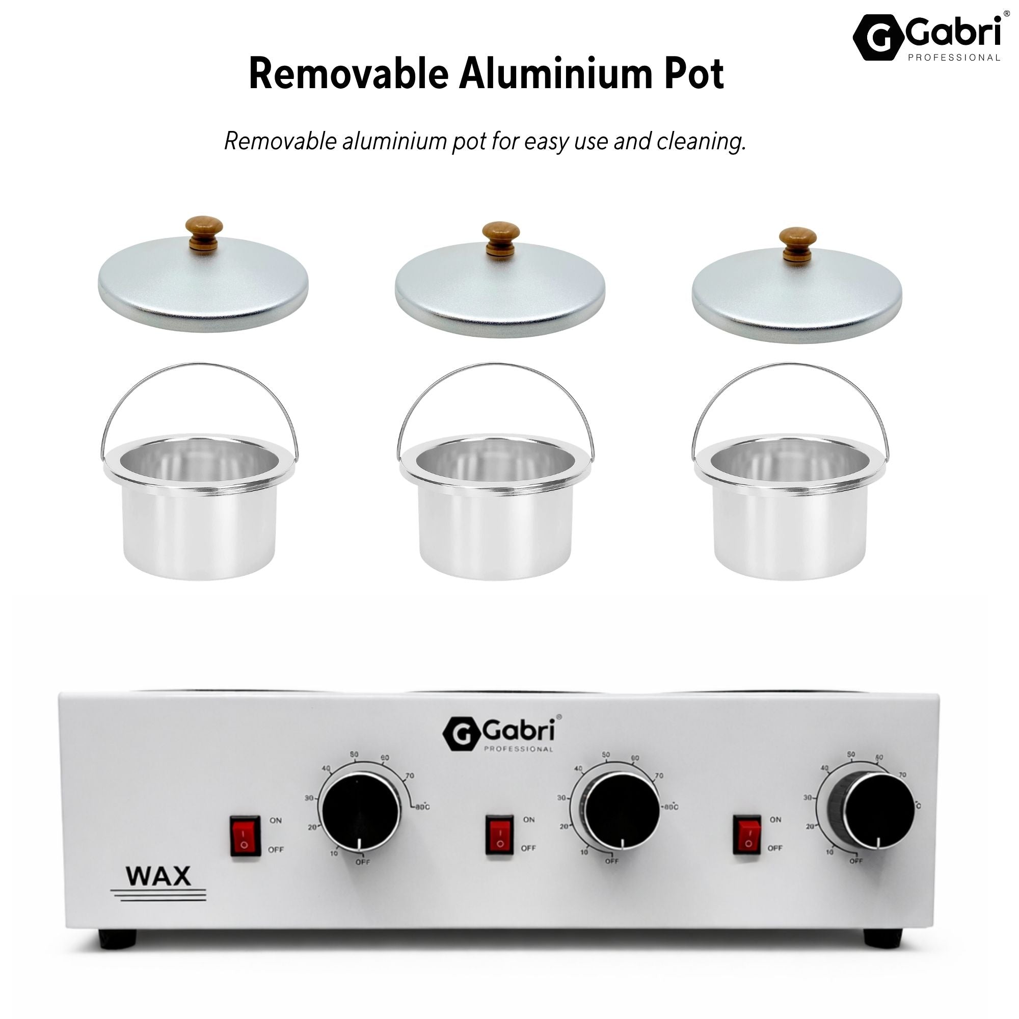 Gabri - 3 Pot Wax Heater Warmer White