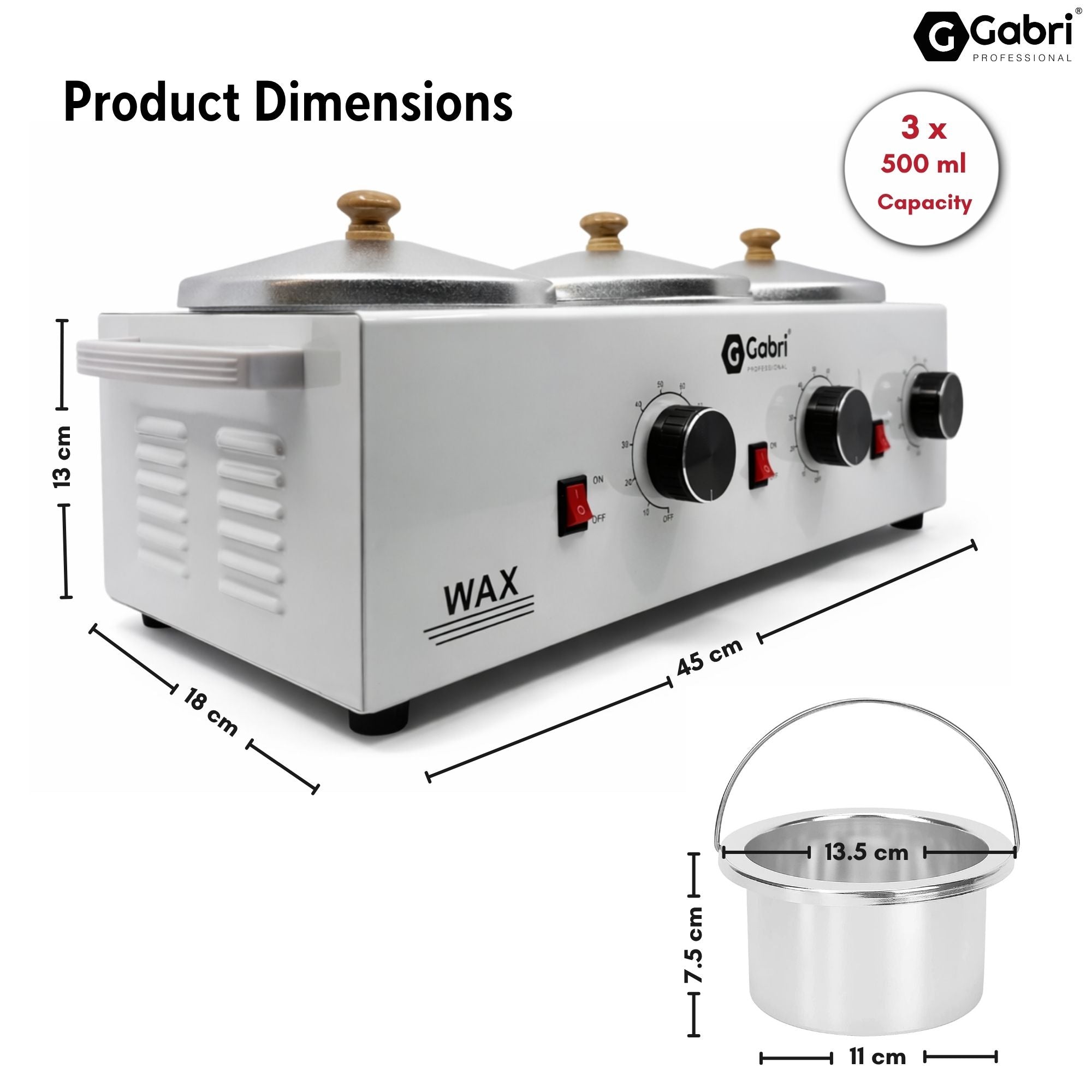 Gabri - 3 Pot Wax Heater Warmer White