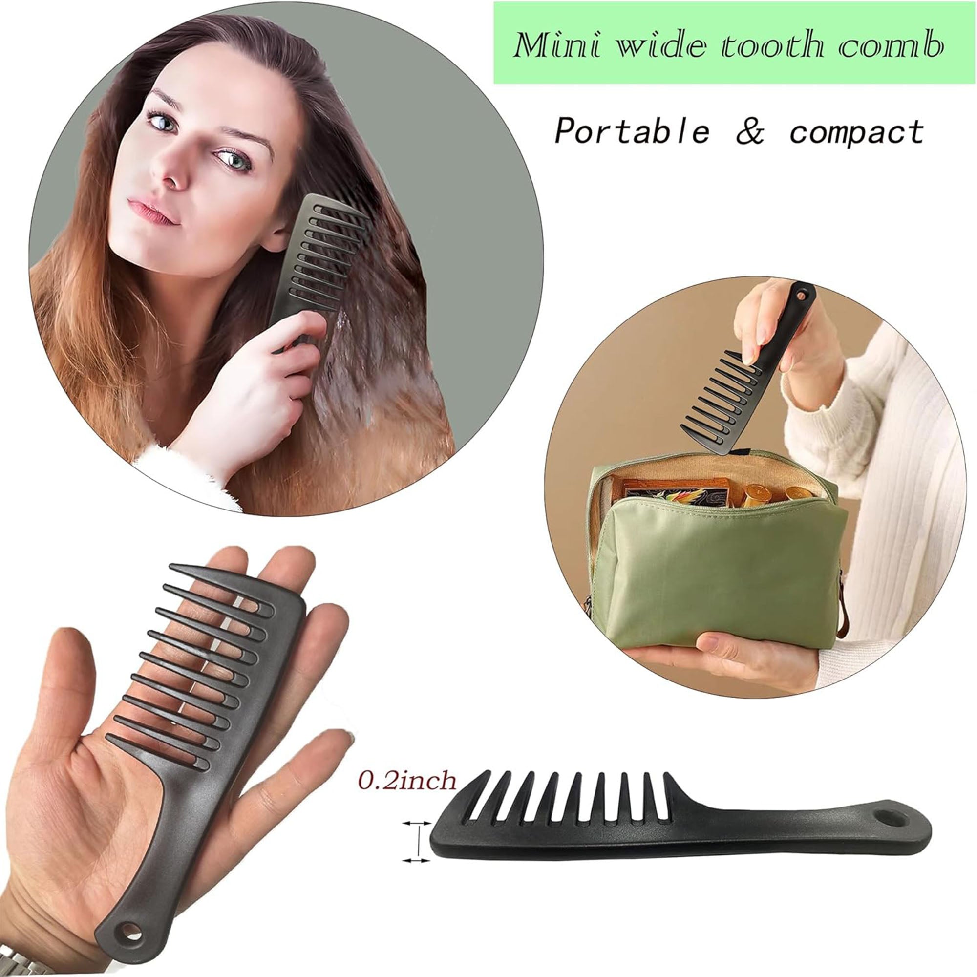 Eson - Hair Styling Wide Tooth Comb For Curly Hair 24cm