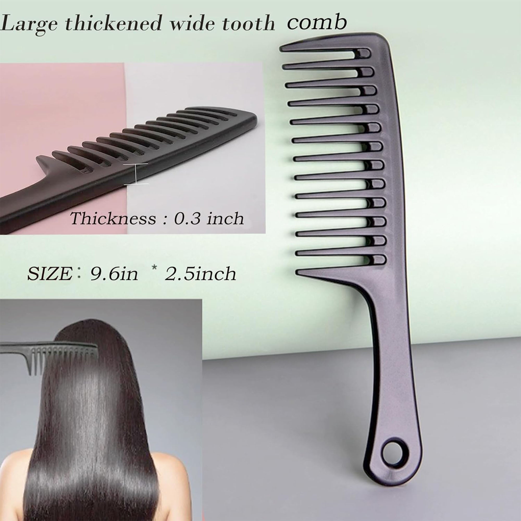 Eson - Hair Styling Wide Tooth Comb For Curly Hair 24cm