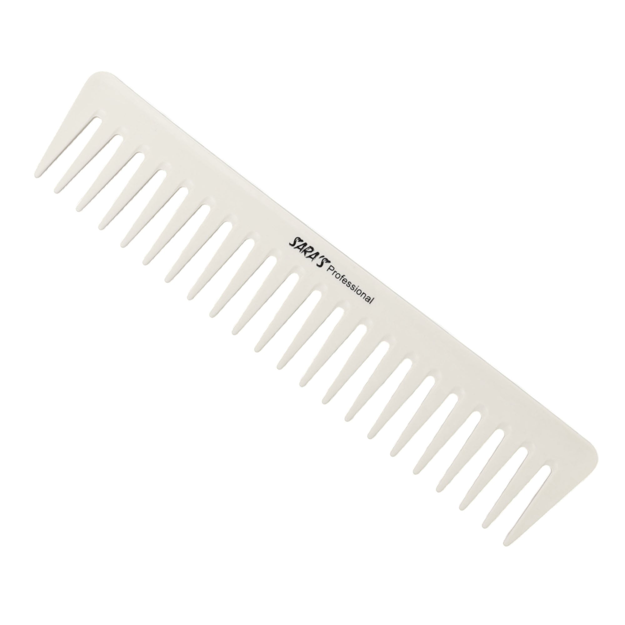 Eson - Tortoise Shell Styling Comb Wide Tooth White 19cm