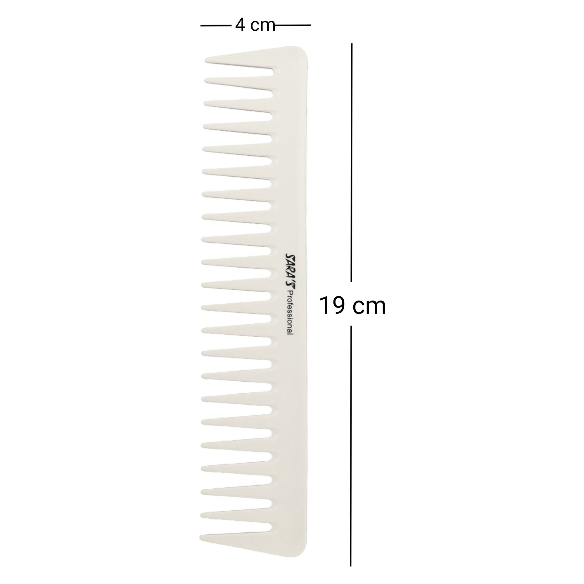 Eson - Tortoise Shell Styling Comb Wide Tooth White 19cm