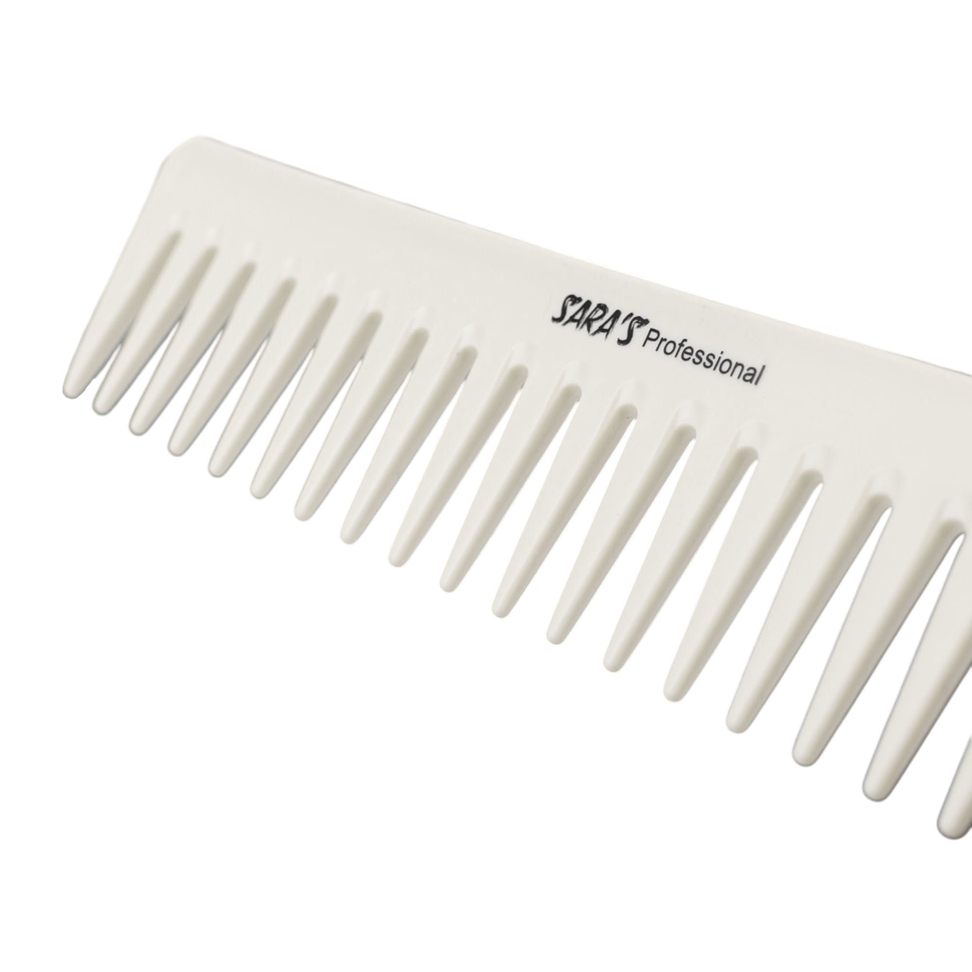 Eson - Tortoise Shell Styling Comb Wide Tooth White 19cm