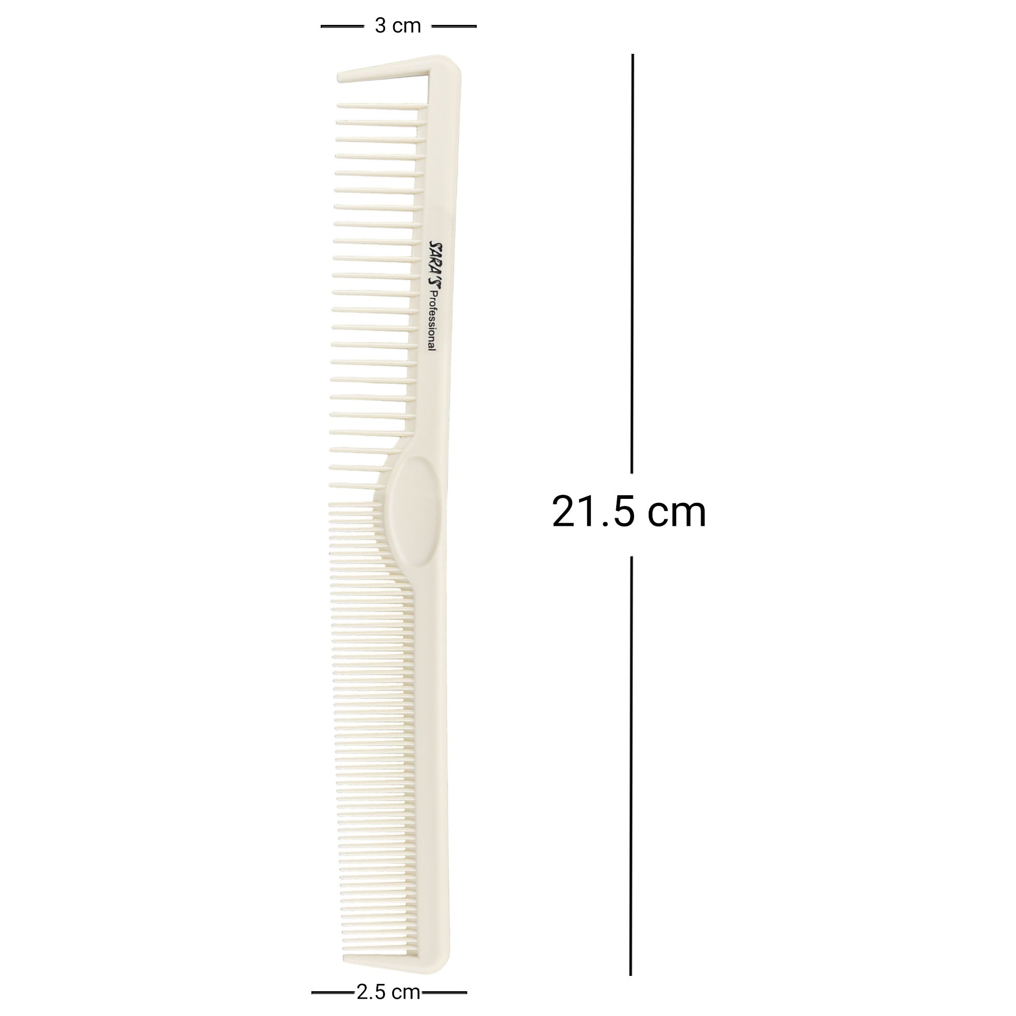 Eson - Tortoise Shell Taper Comb 2in1 Wide & Fine Tooth