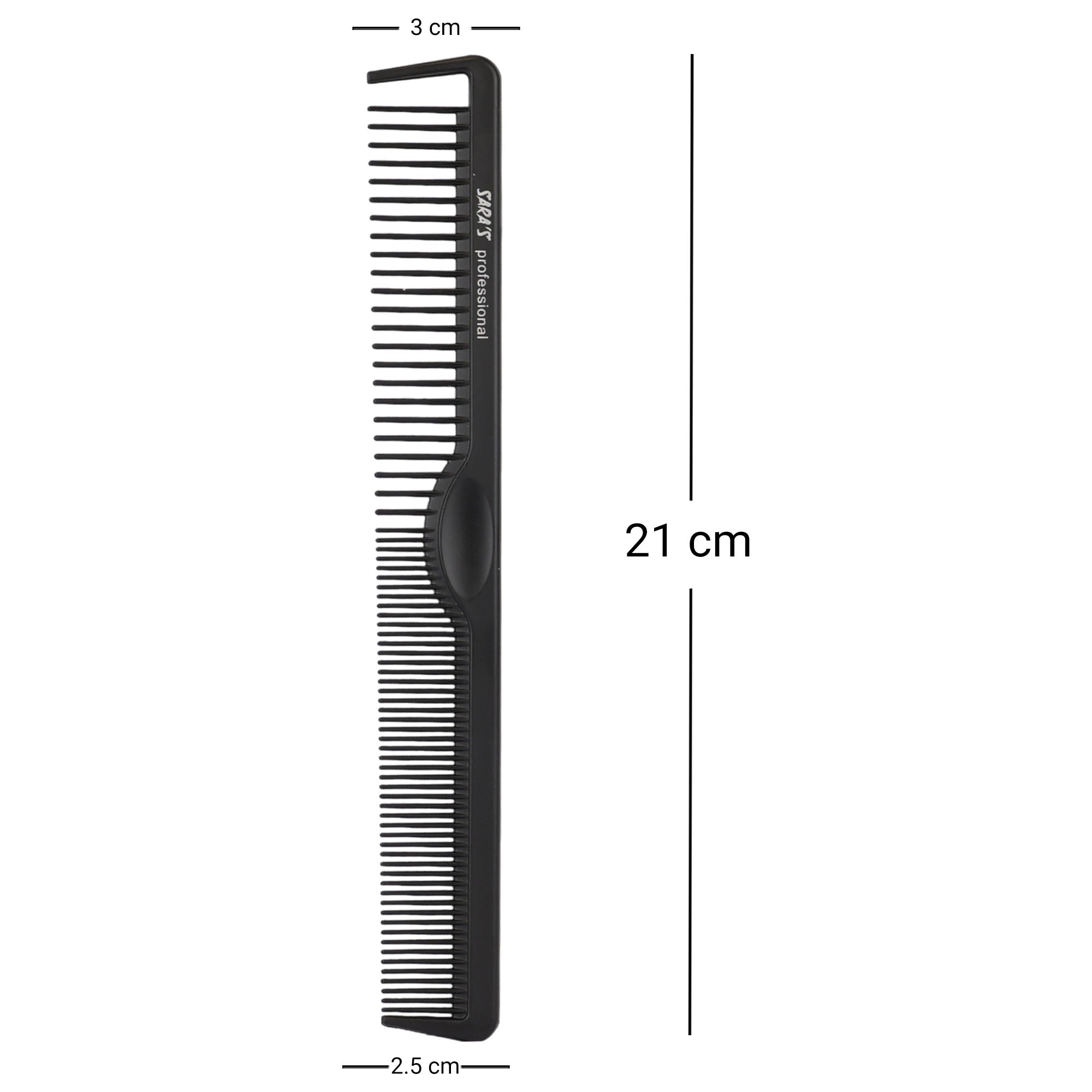 Eson - Tortoise Shell Taper Comb 2in1 Wide & Fine Tooth