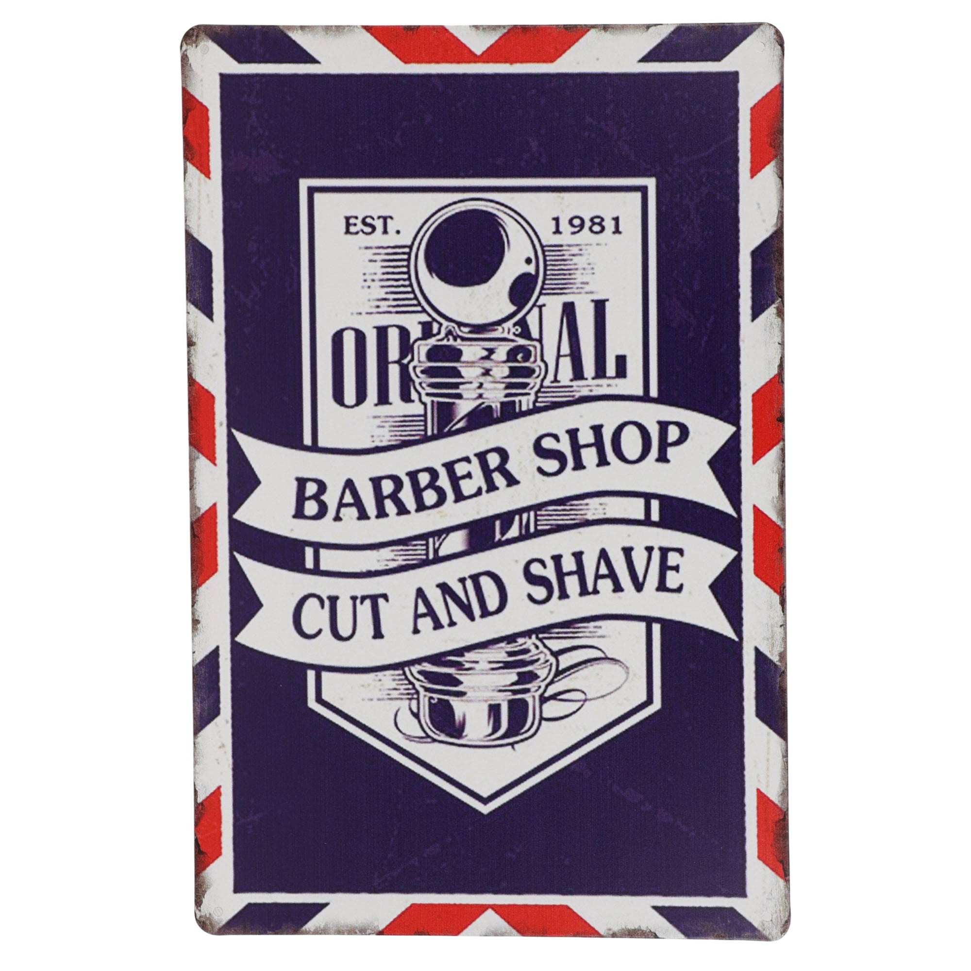 Eson - Barber Shop Metal Plaque Sign 20x30cm