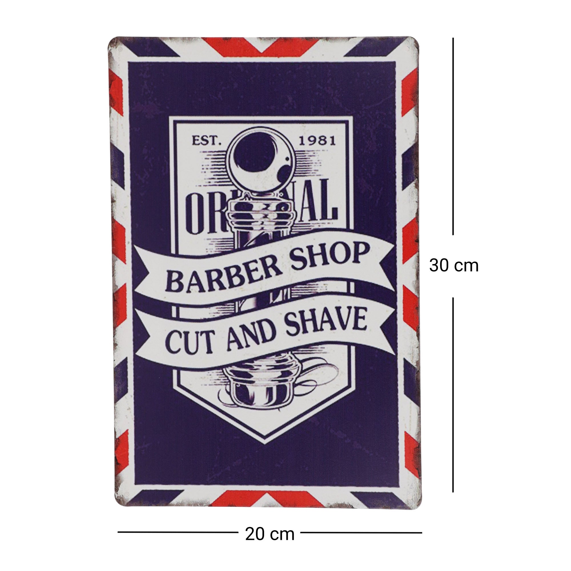 Eson - Barber Shop Metal Plaque Sign 20x30cm