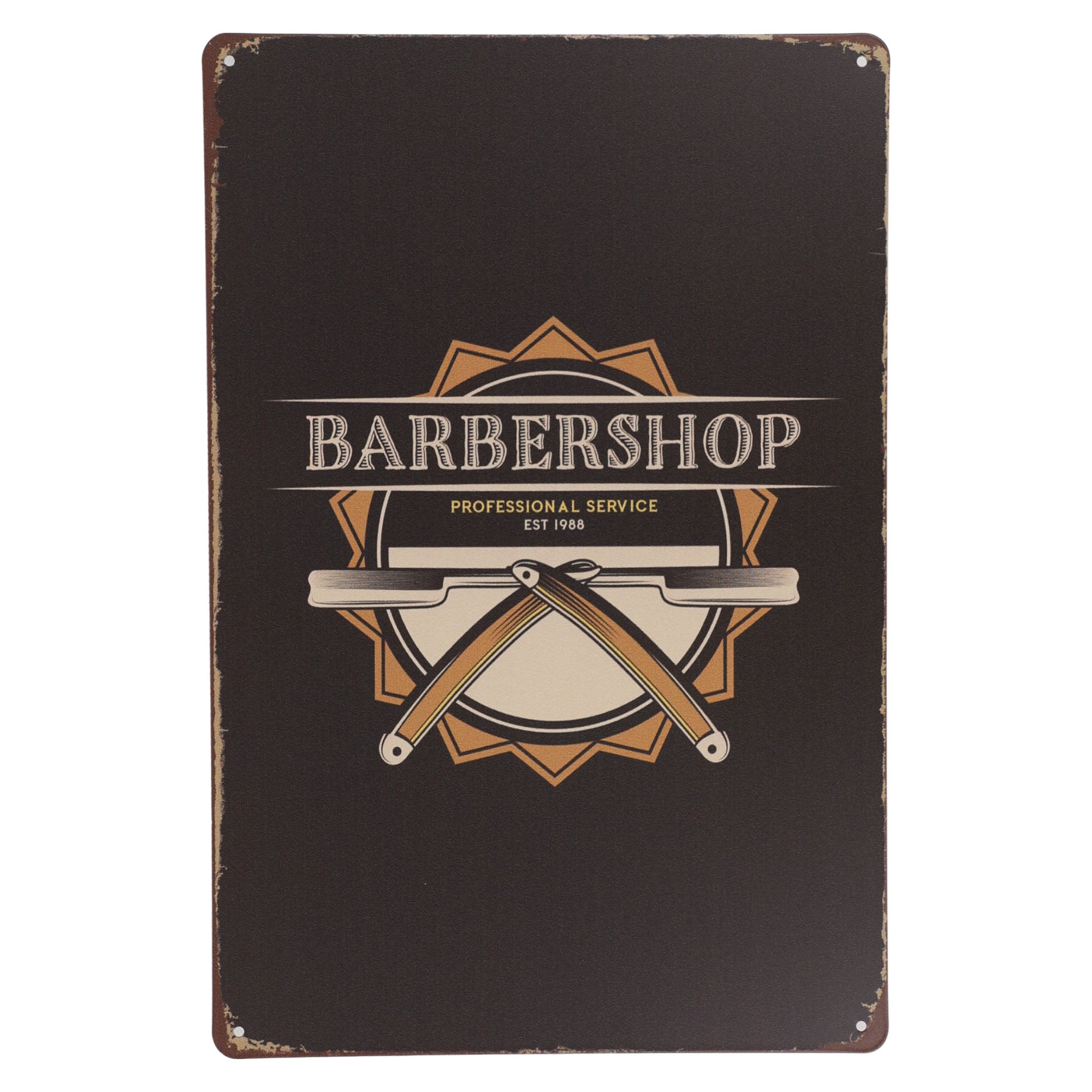 Eson - Vintage Barber Shop Metal Plaque Sign 20x30cm