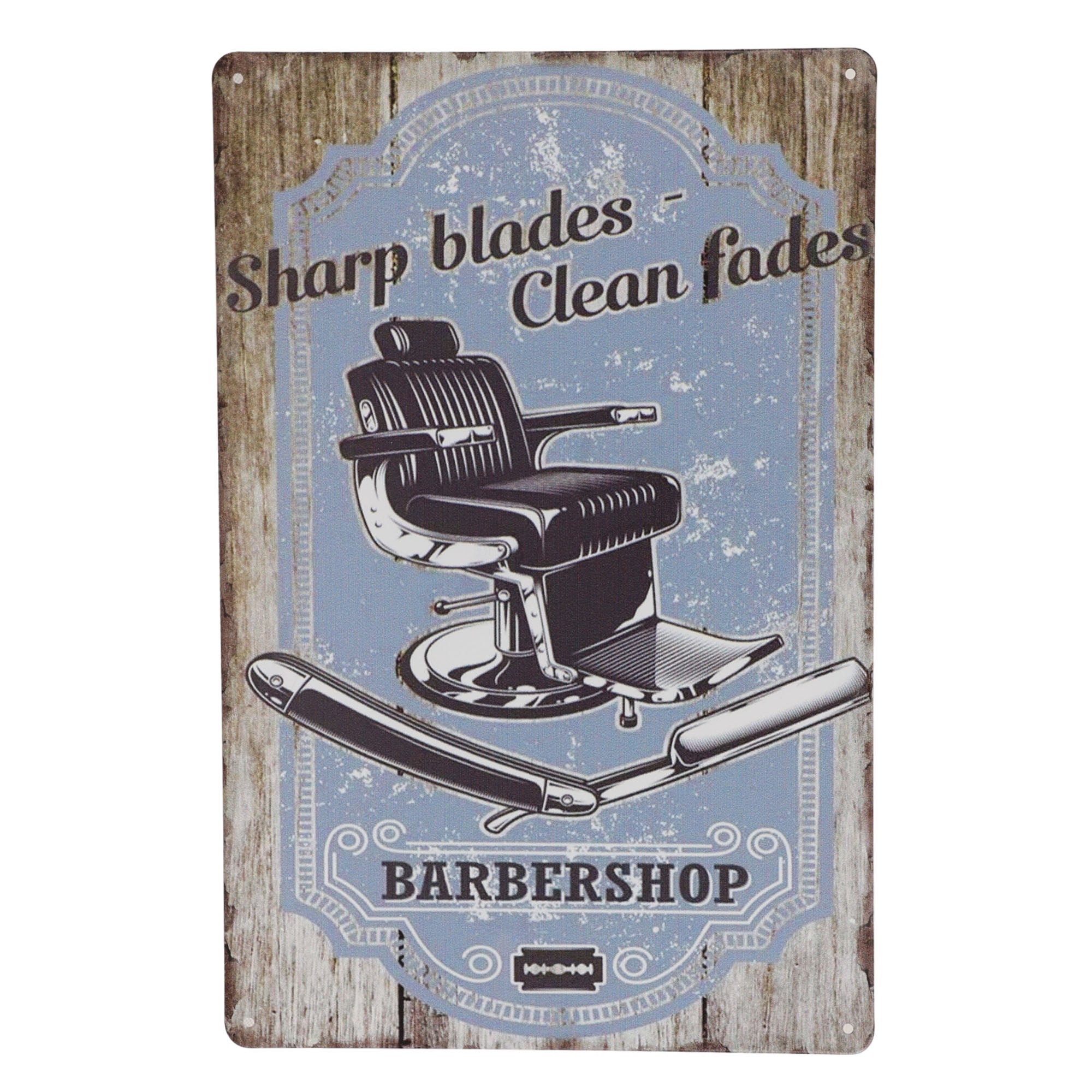 Eson - Old Fashioned Barber Shop Metal Plaque Sign 20x30cm