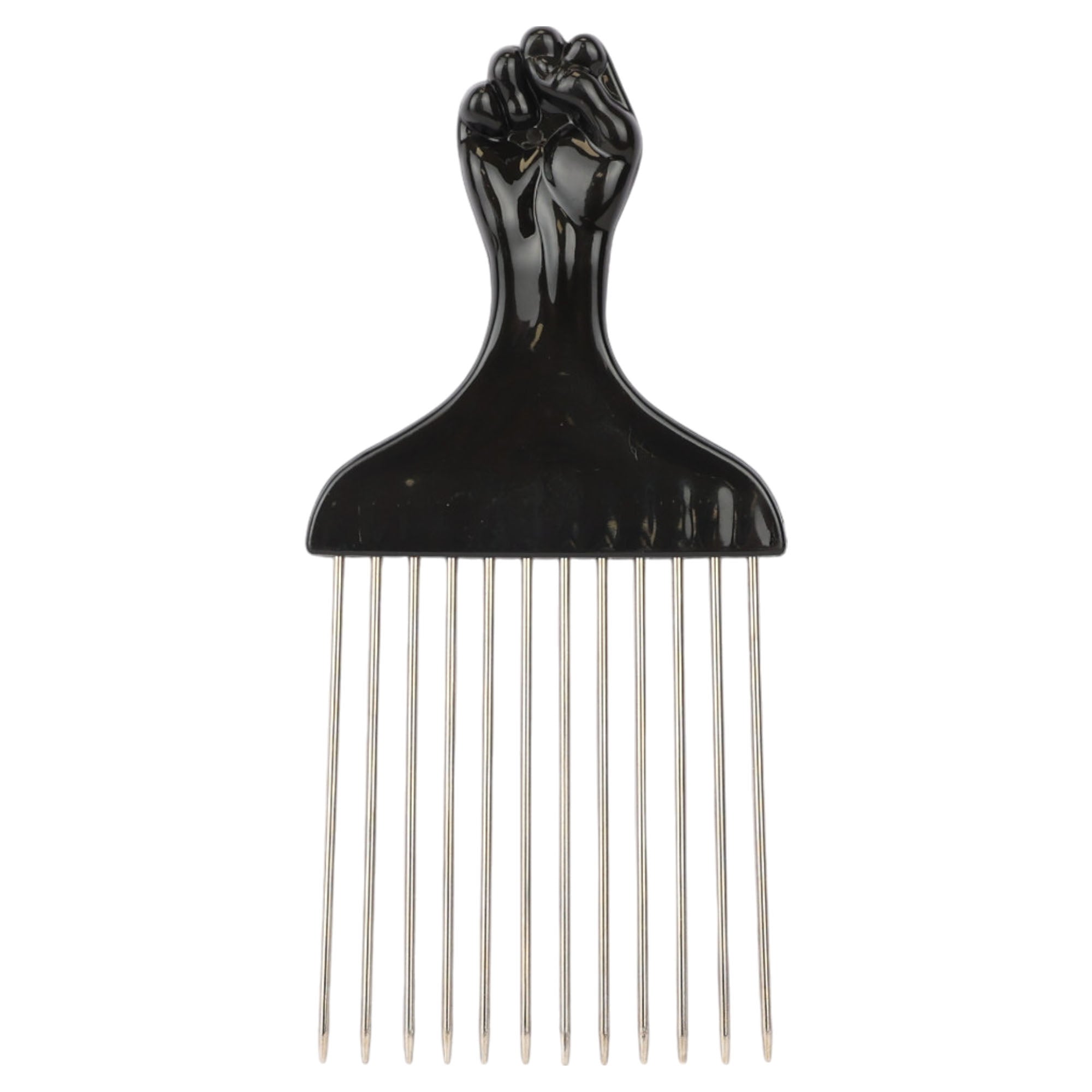 Eson - Hair Styling Comb Metal Picks Wide Tooth For Curly Hair