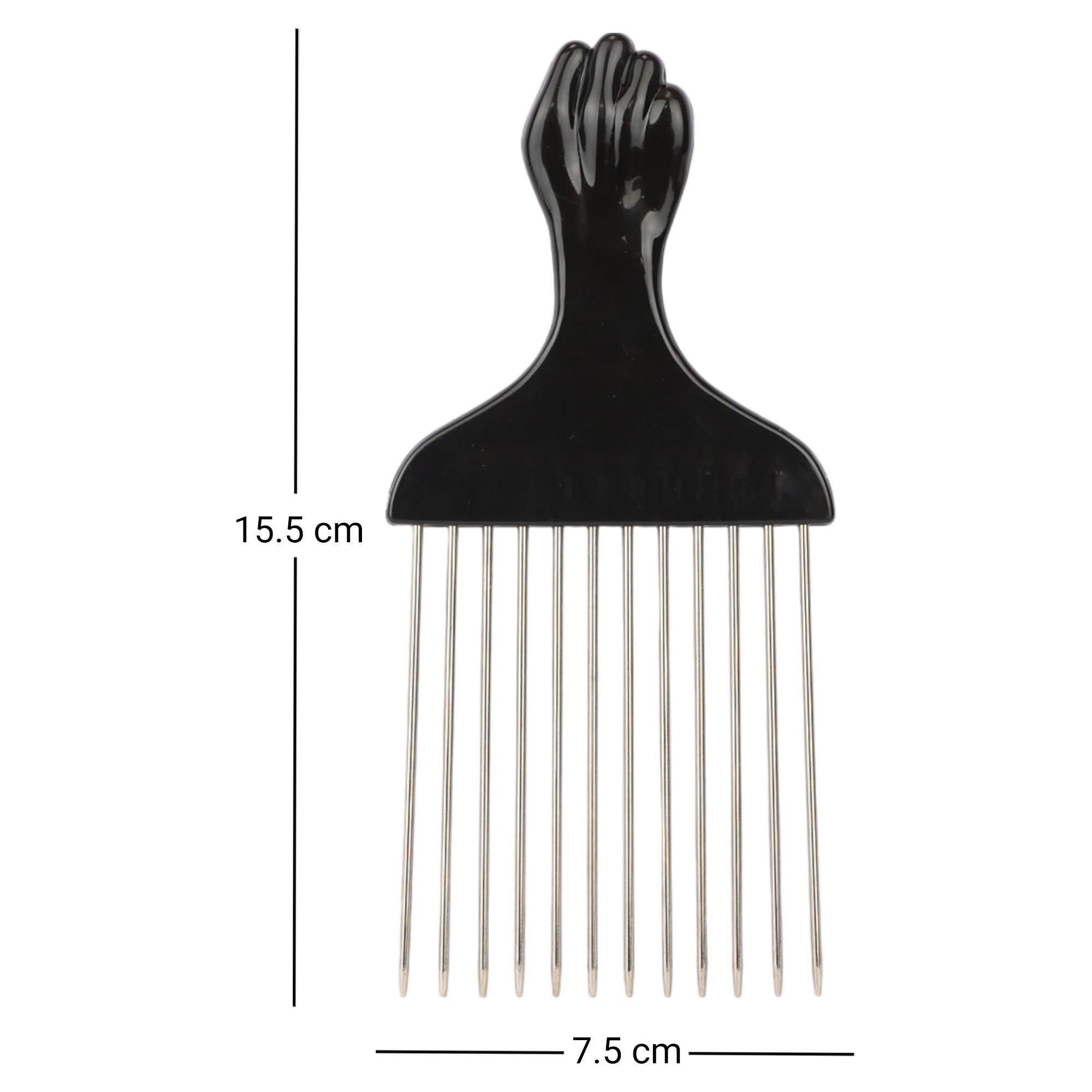 Eson - Hair Styling Comb Metal Picks Wide Tooth For Curly Hair