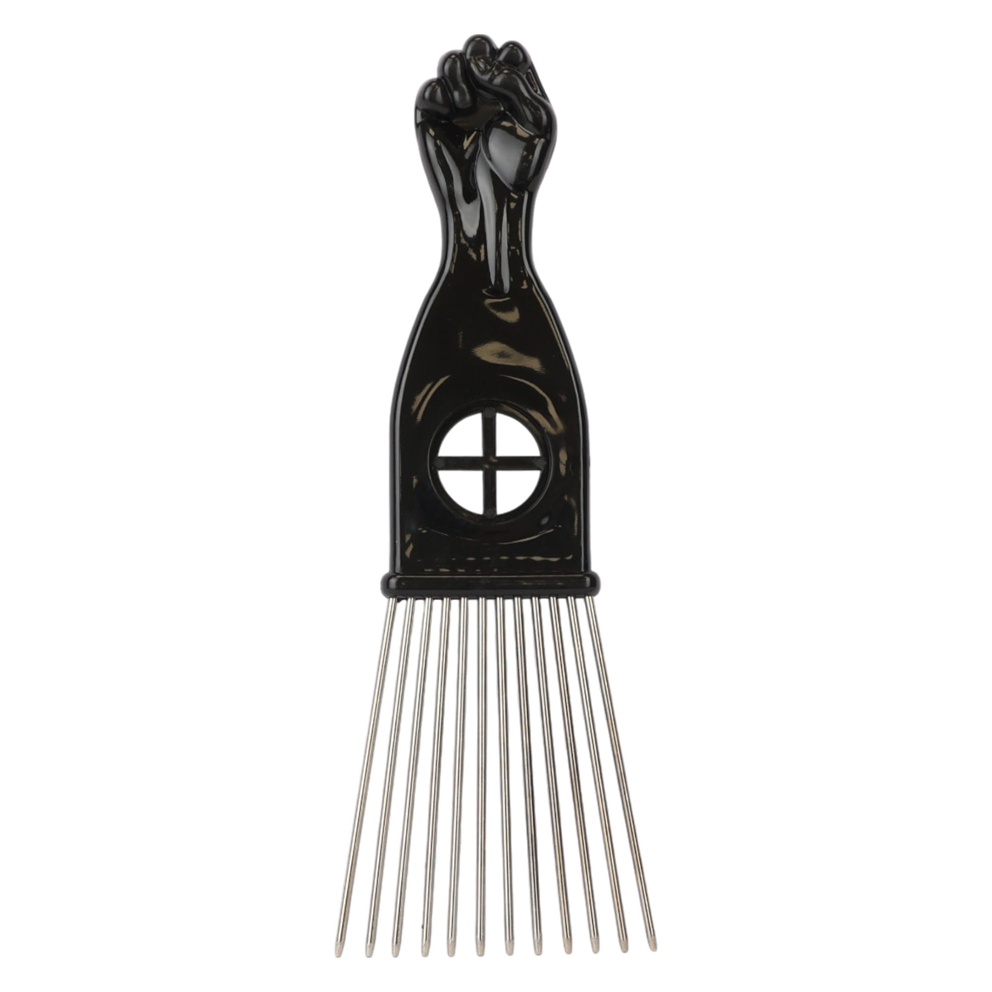 Eson - Hair Styling Comb Metal Picks Wide Tooth For Curly Hair