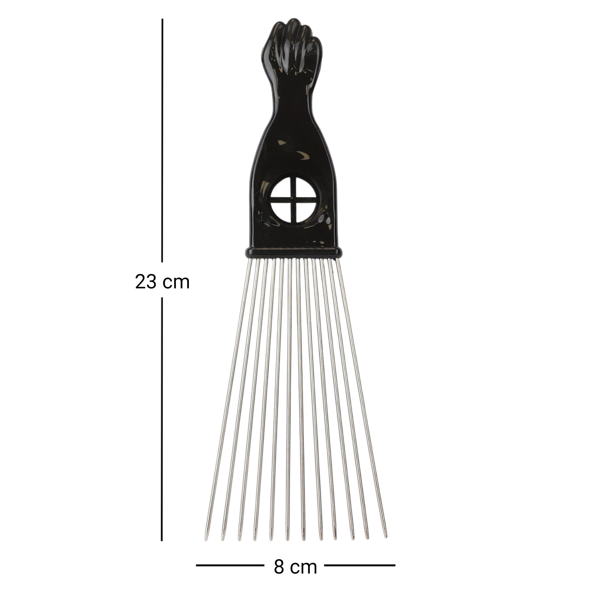 Eson - Hair Styling Comb Metal Picks Wide Tooth For Curly Hair