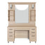 Barber Station Unit - Light Oak Effect Styling Station With Sconce Lights