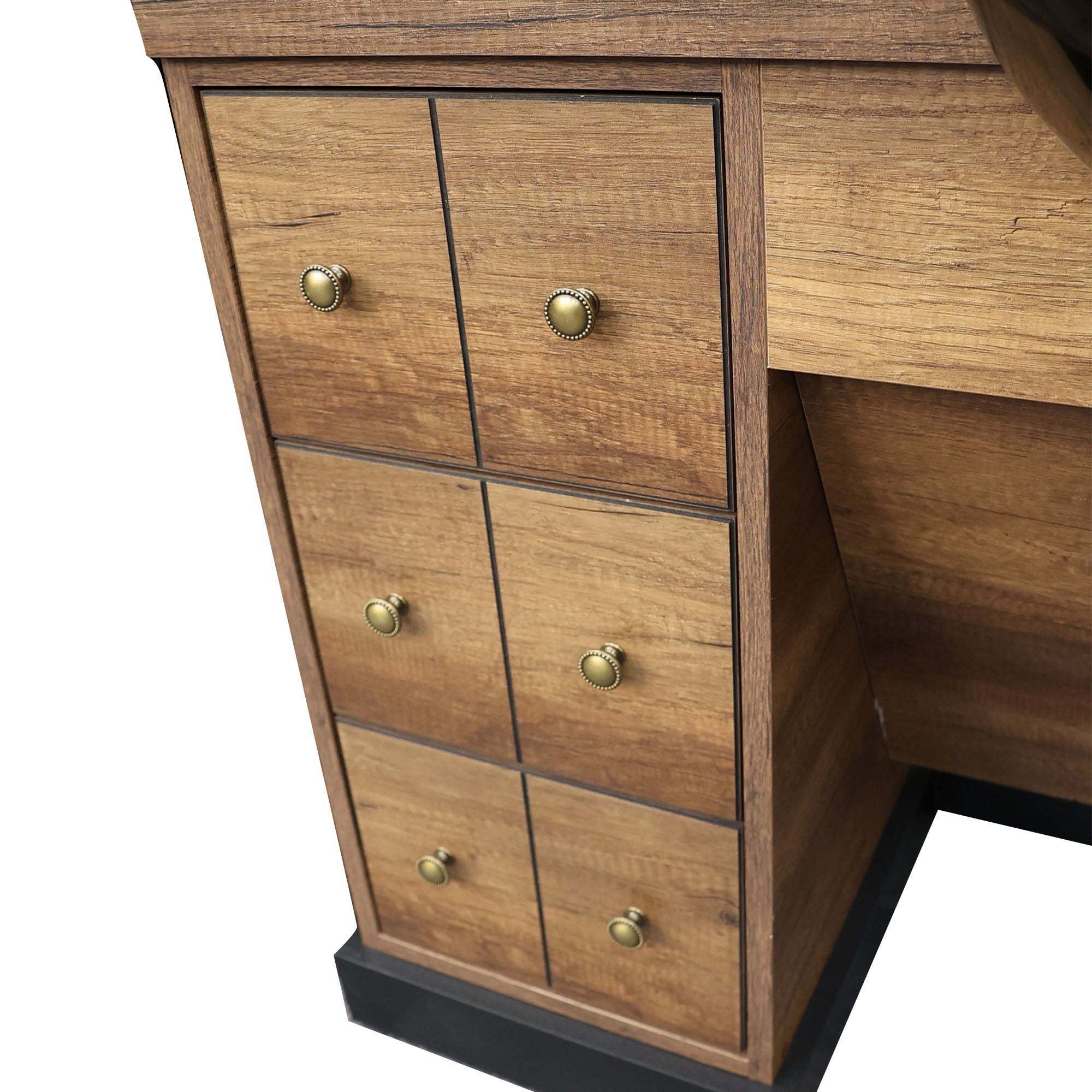 Barber Station Unit - Vintage Station With Chesterfield Style Detail