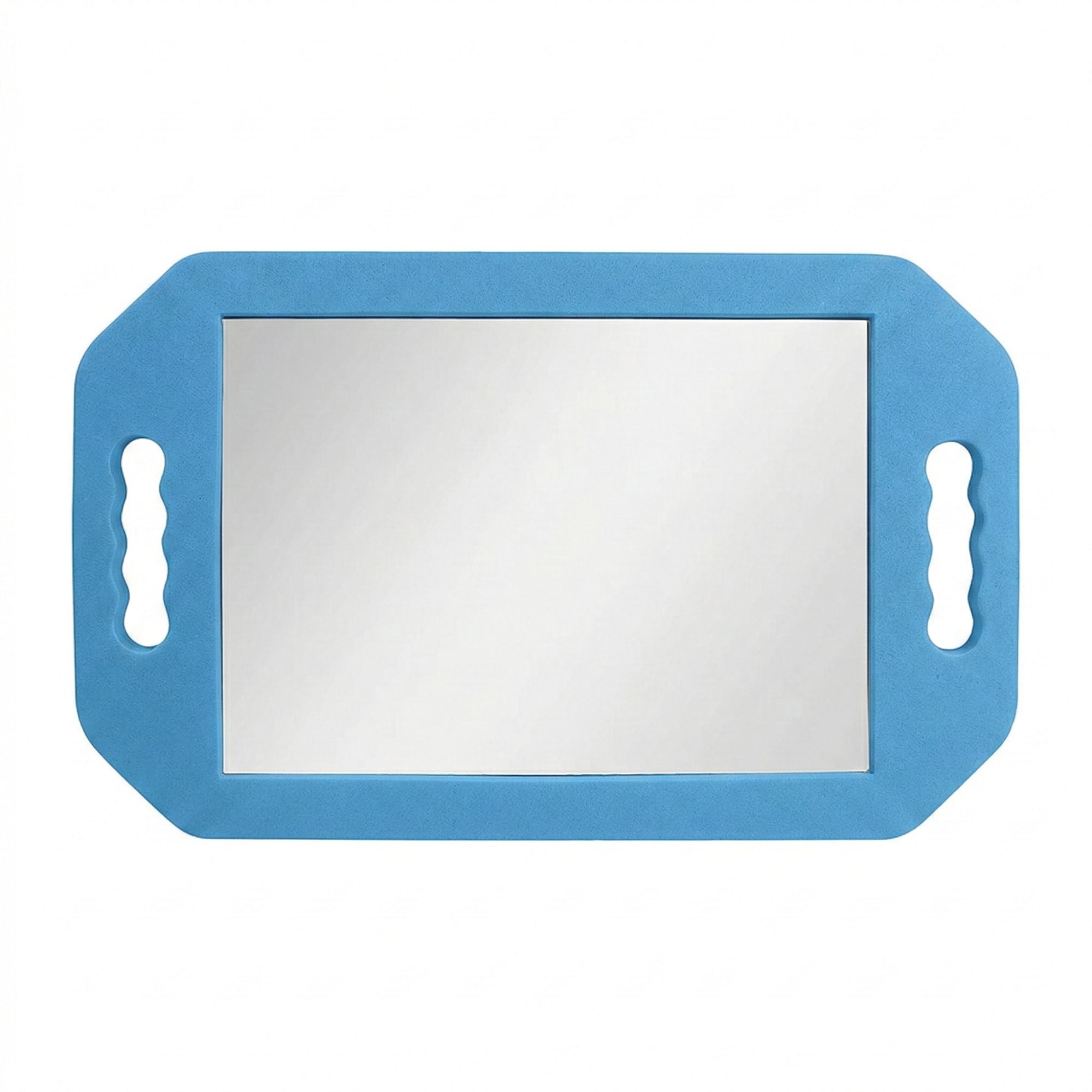 Eson - Salon Mirror Two Handed Foam Blue 41x25cm