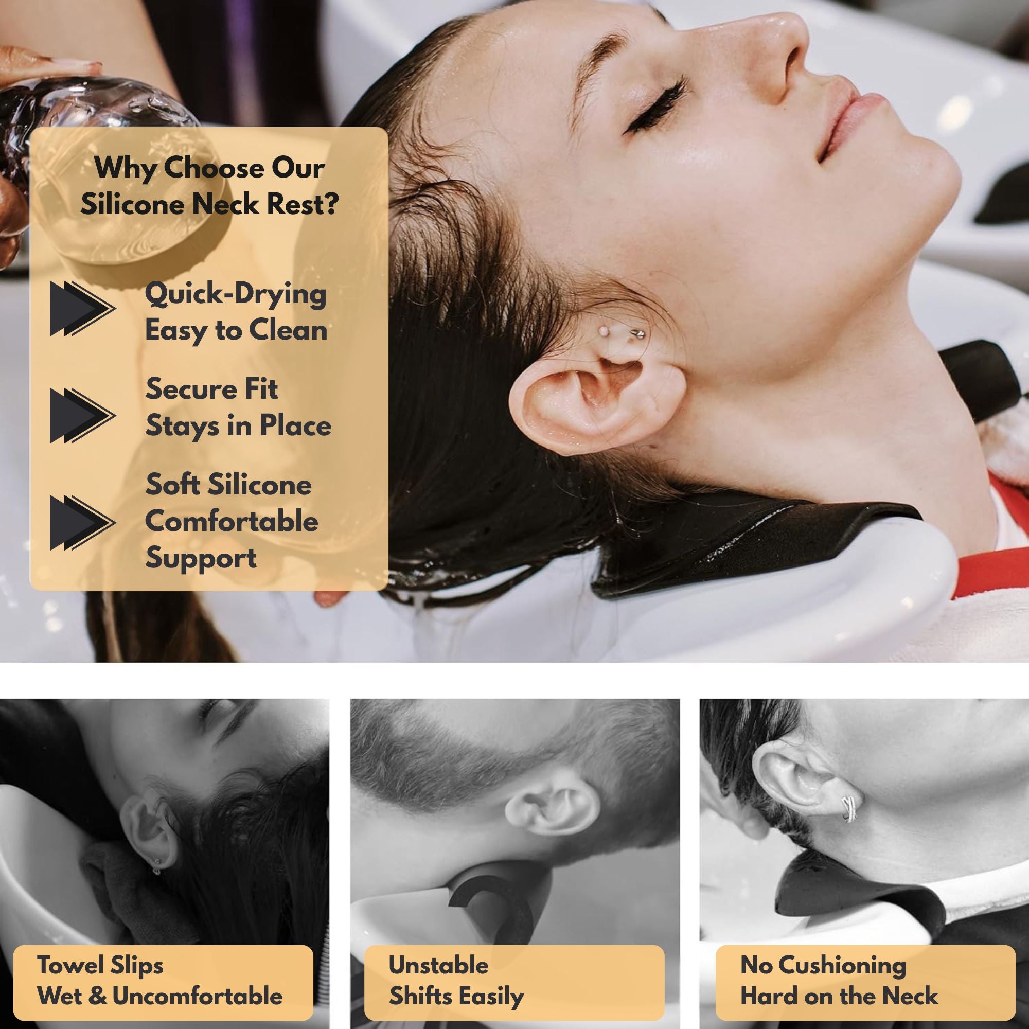 Eson - Portable Silicone Neck Rest for Salon Backwash Basins