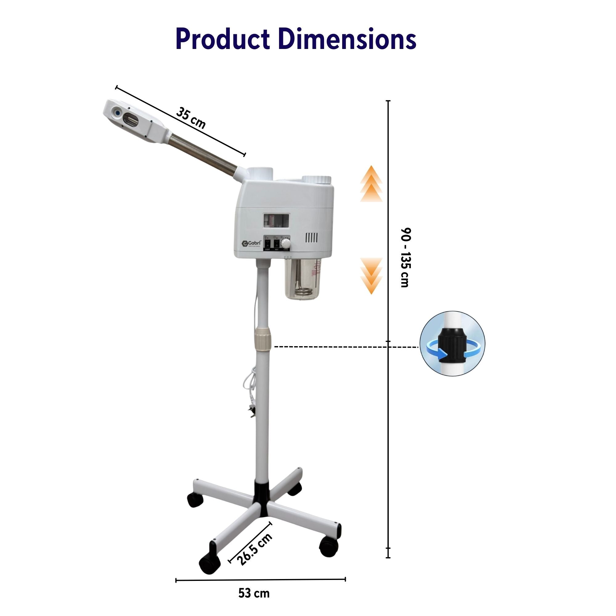 Gabri - Professional Dual Arm Facial Steamer - Independent Hot & Cold Mist with Aromatherapy