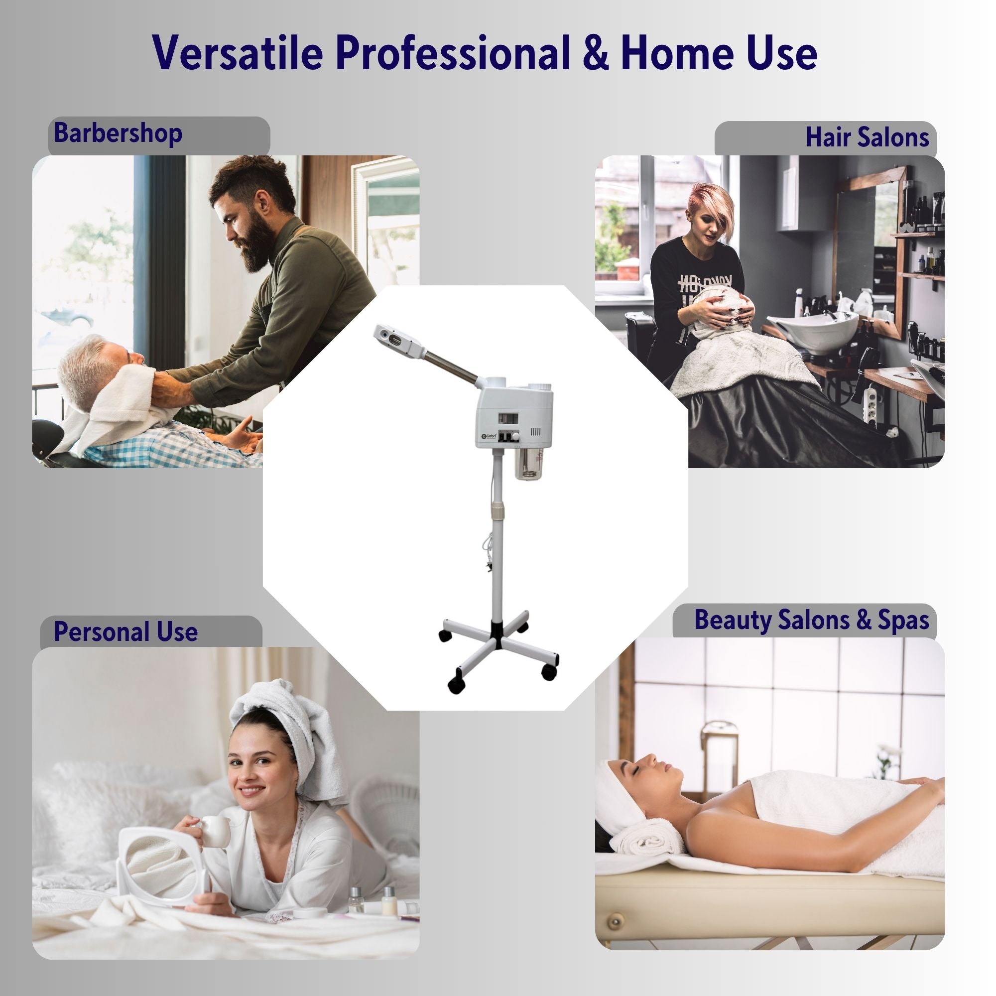 Gabri - Professional Dual Arm Facial Steamer - Independent Hot & Cold Mist with Aromatherapy